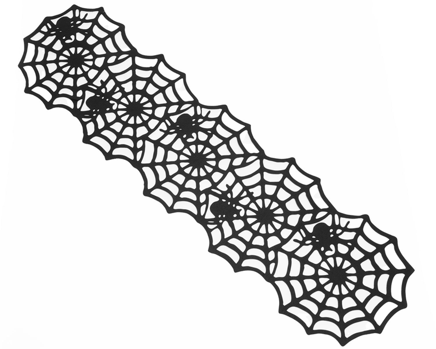 148 Dekoobjekt Halloween Tischläufer CHAKS 41 x cm 'Spinnennetze' -