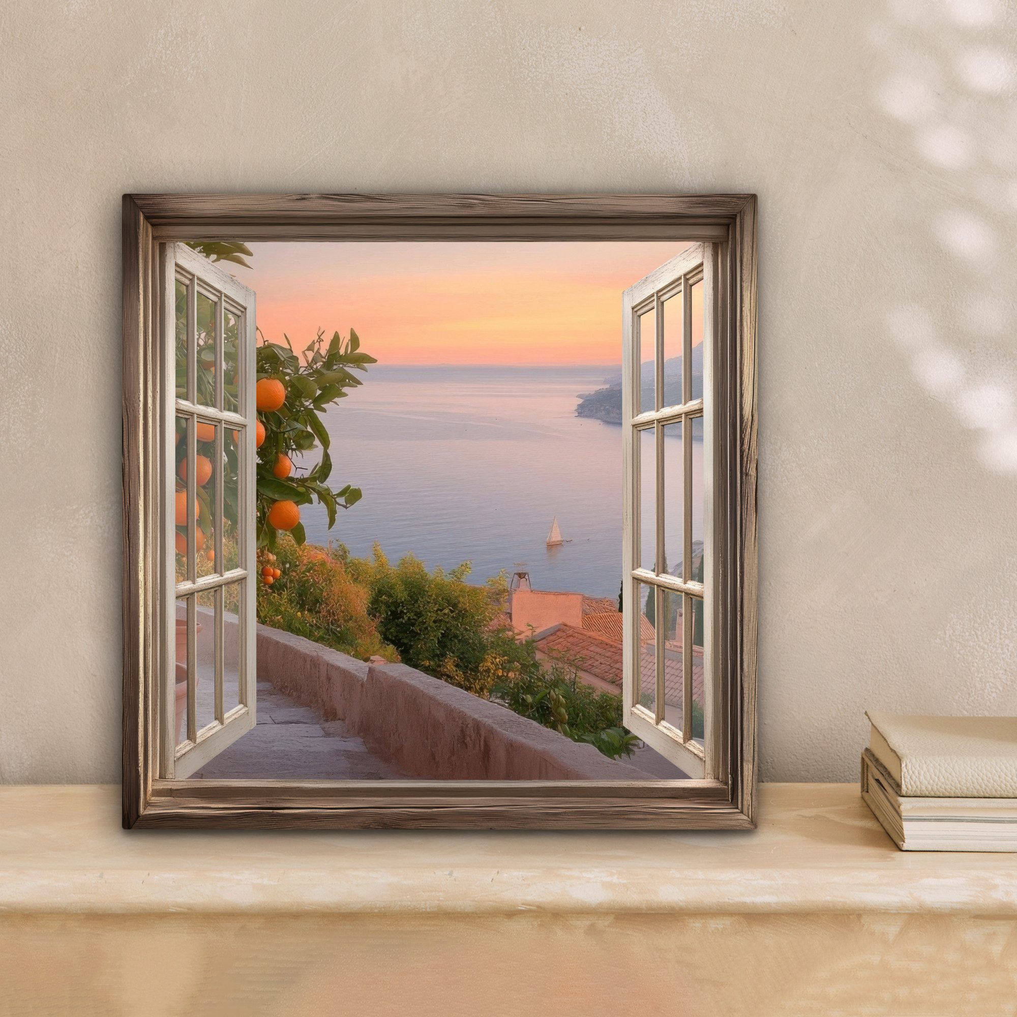 OneMillionCanvasses® Leinwandbild Durchblick - Ausblicke - See - Landschaft günstig online kaufen