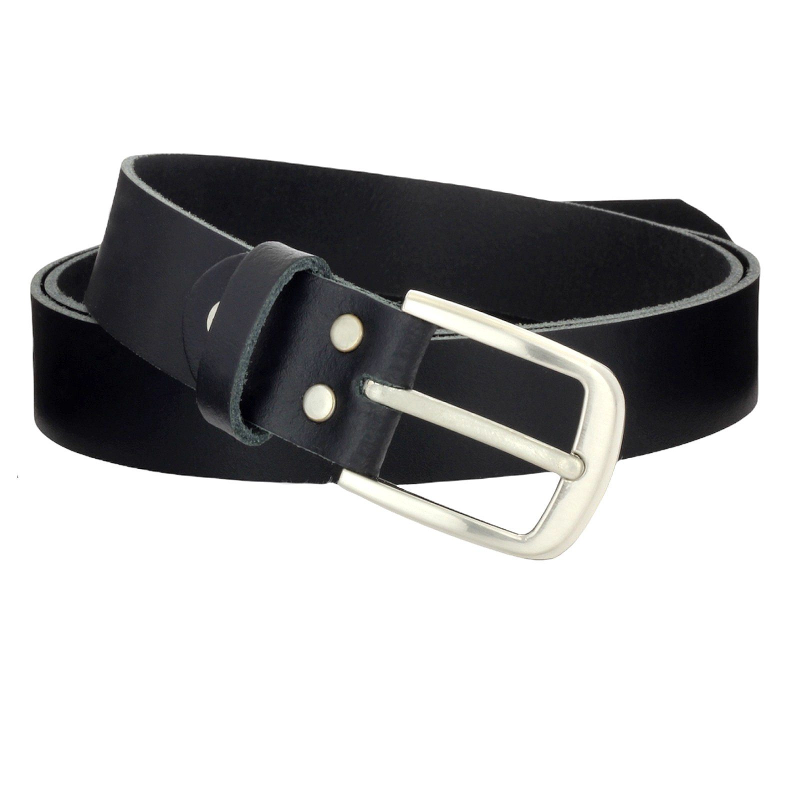 Manza Ledergürtel Gürtel Ledergürtel 3cm breit Echt Leder Jeansgürtel Unisex Kürzbar – Bild 3 von 5