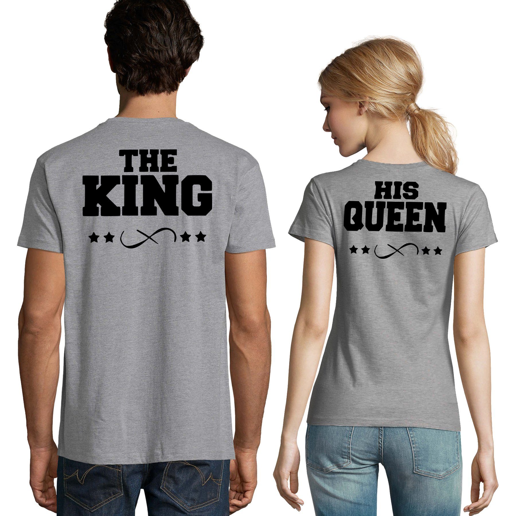 T-Shirt Partner Pärchen Freunde Shirt The King His Queen Bff Valentin
