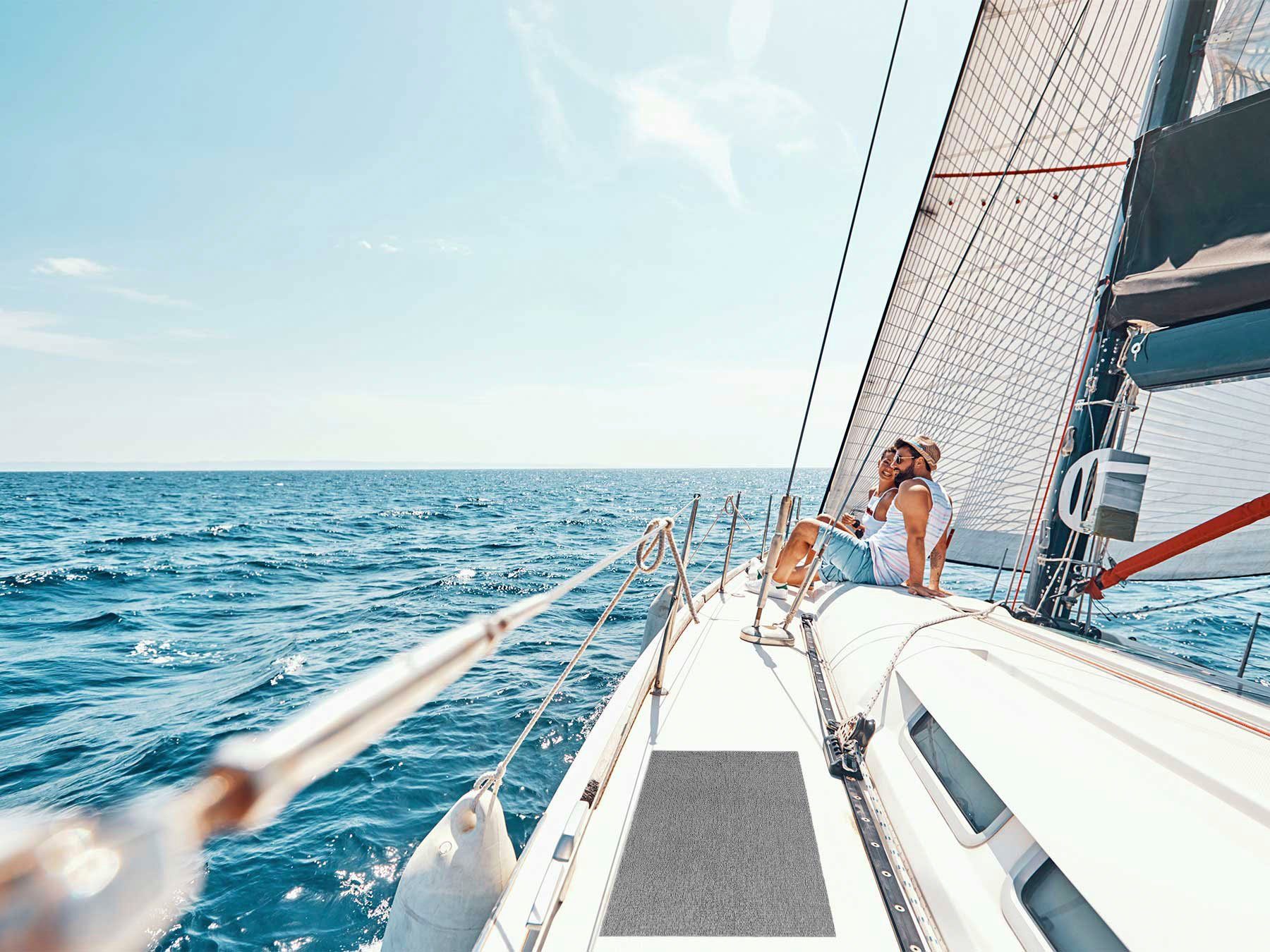 Primaflor-Ideen in Textil Fußmatte INFINITY, rechteckig, Höhe: 7 mm, Schmutzfangmatte, ideal als Badteppich, für Boot oder Pool, waschbar