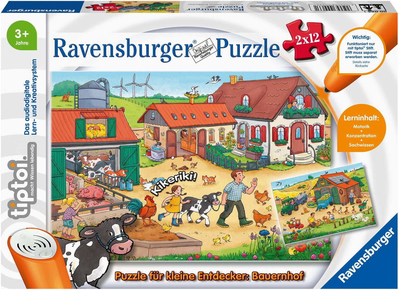 Image of Ravensburger Puzzle »tiptoi® Puzzle für kleine Entdecker: Bauernhof«, 12 Puzzleteile, Made in Europe; FSC® - schützt Wald - weltweit