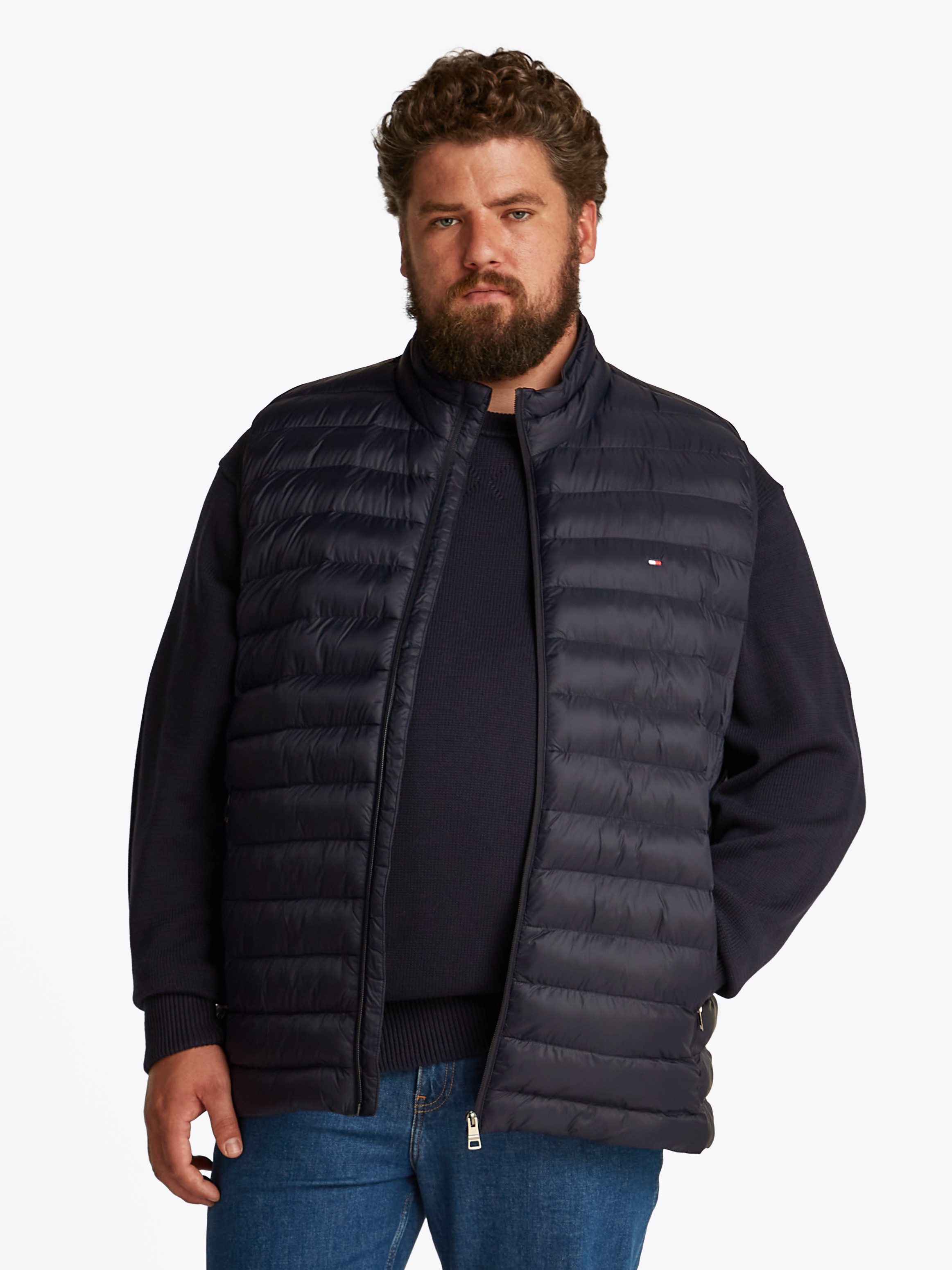 Tommy Hilfiger Big & Tall Steppweste BT-PACKABLE RECYCLED VEST-B in Großen Größen, Logostickerei