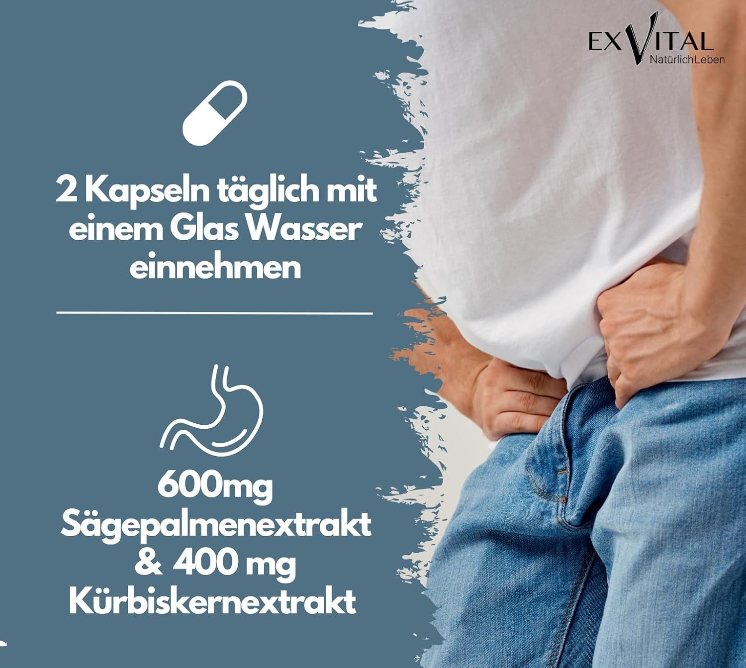 Prosta+ Kapseln mit Sägepalmen-, Kürbiskernextrakt & Zink Kapseln, 101 g