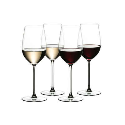 RIEDEL Glas Weinglas »Veritas Riesling Zinfandel 4er Set«, Kristallglas