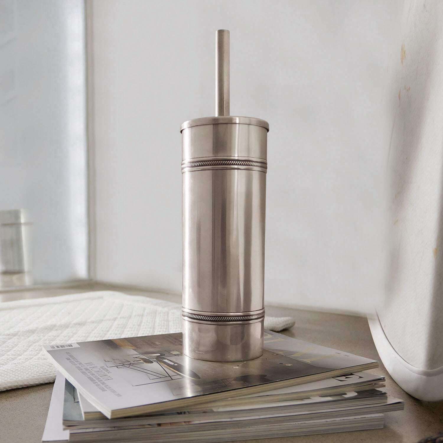 Mirabeau Badaccessoire-Set Toilettenbürste Semoine antiksilber