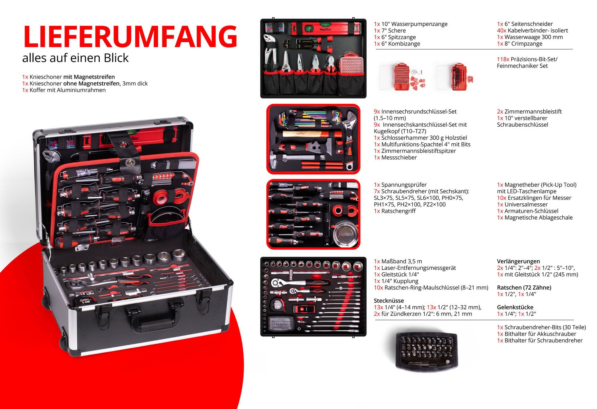 Mephisto-Tools Werkzeugset, (fertig montiert und bestückt), Werkzeug aus ho günstig online kaufen