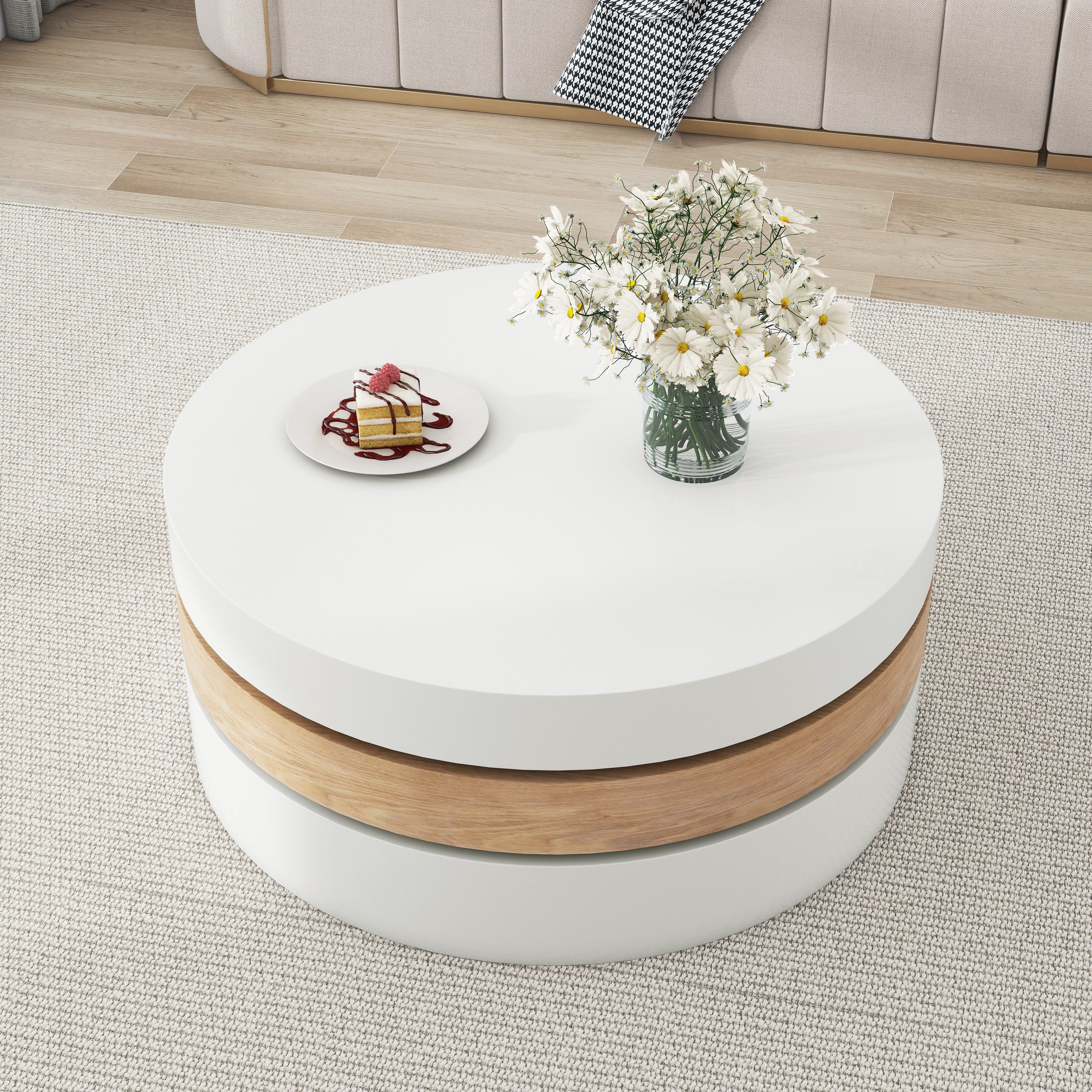 STILVORA Couchtisch 360° Drehbarer Wohnzimmertisch mit günstig online kaufen