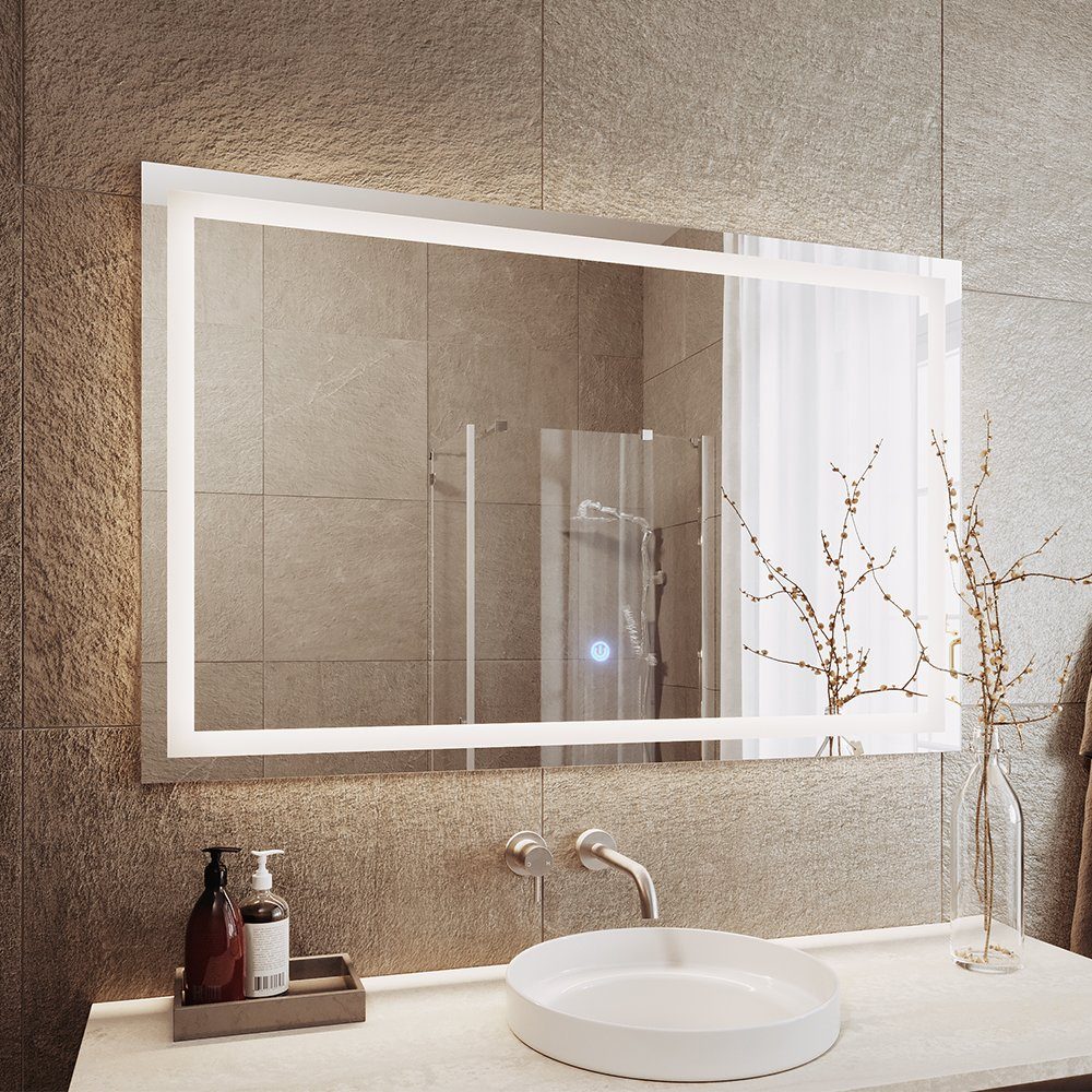 Y&D Premium Line Badspiegel Wandspiegel LED-Spiegel Badezimmerspiegel Viola  110x70 cm