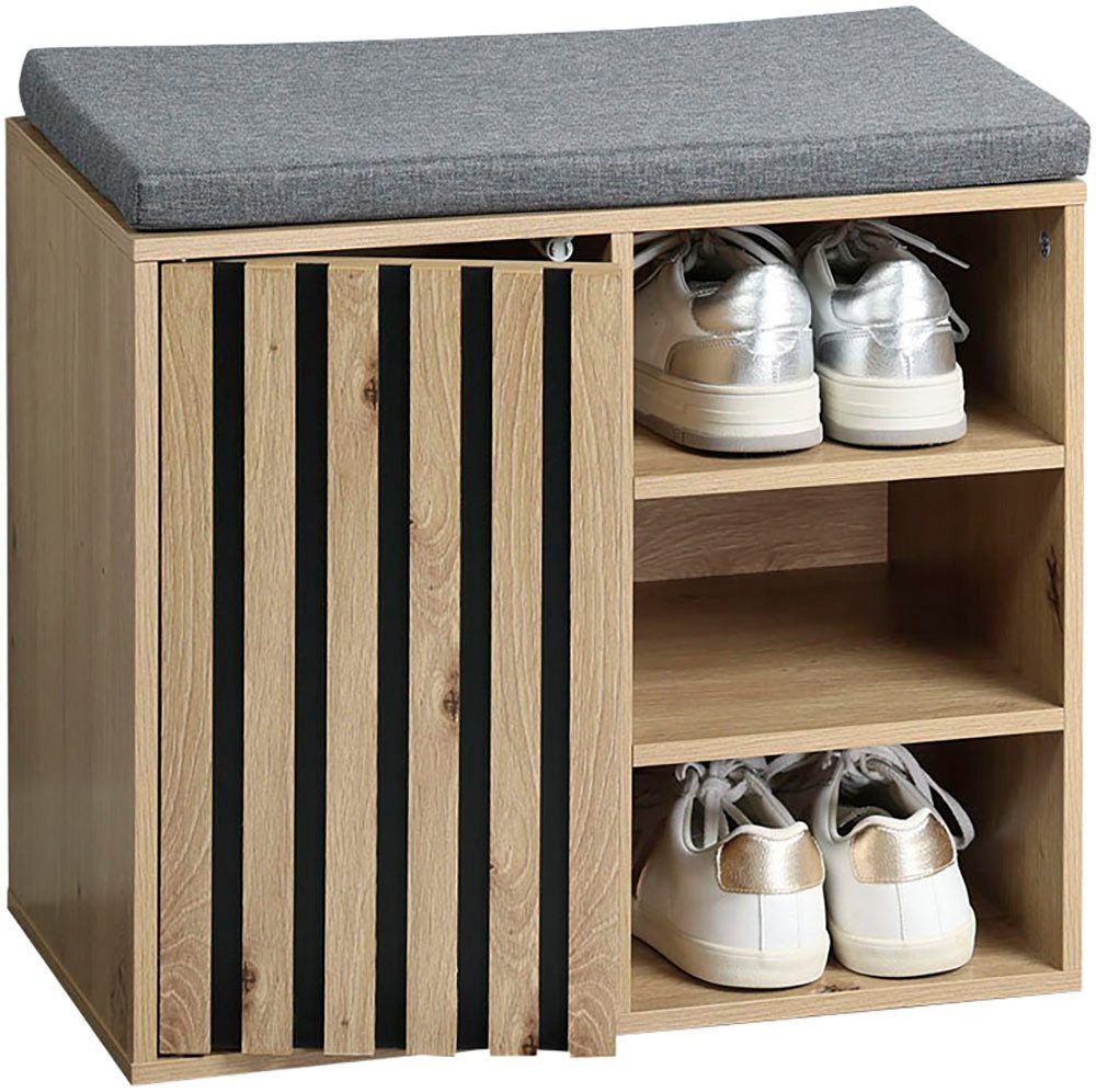 KESPER® Schuhbank Schuhschrank mit Sitzkissen, grifflos, Sitzkissen abnehmbar und waschbar