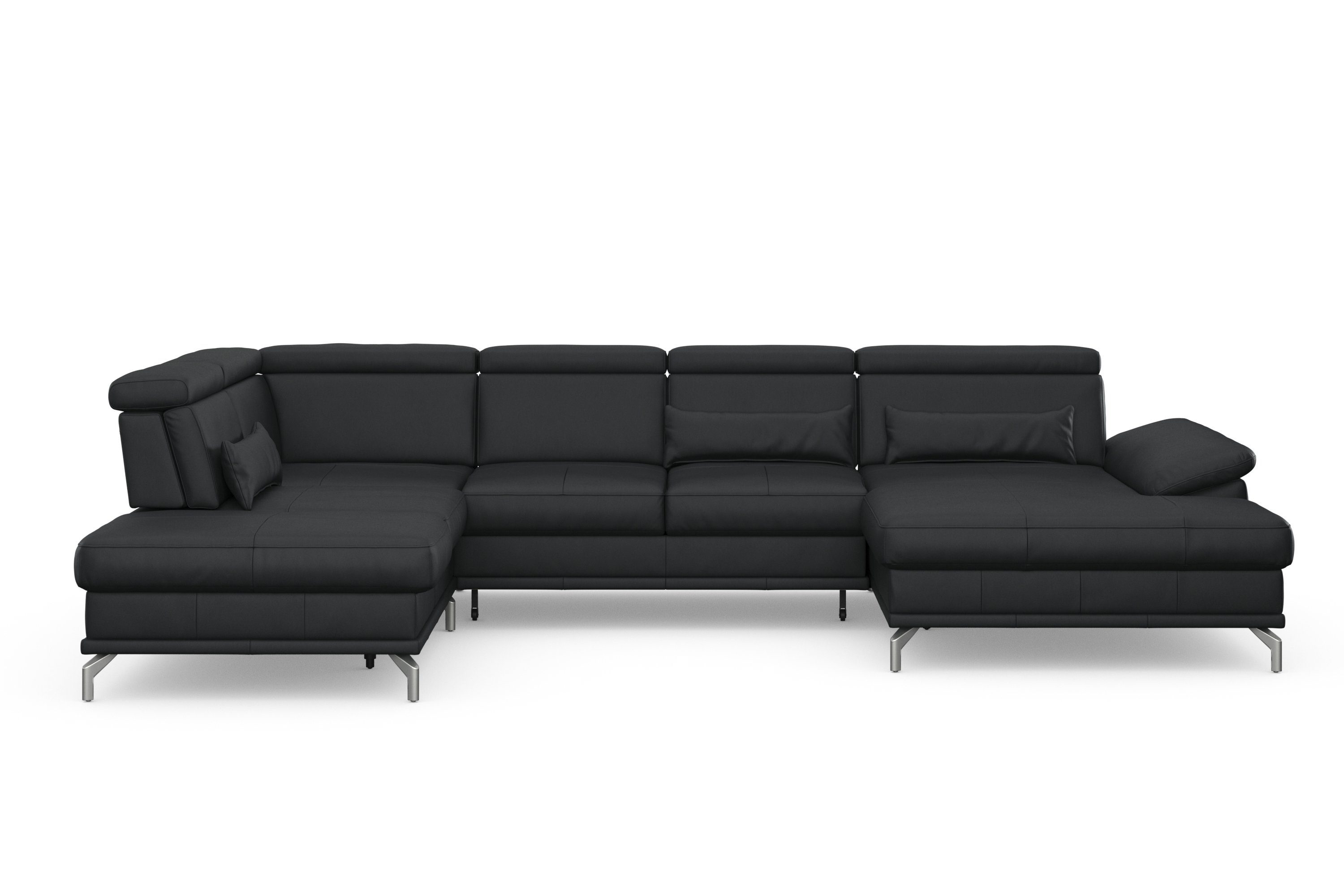 sit&more Wohnlandschaft Cabrio U-Form, B: 359 cm, mit Sitztiefen-, Arm- & Kopfteilverstellung, 3 Nierenkissen, Federkern, optional Bettfunktion und Stauraum