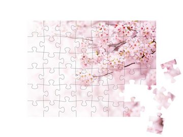 puzzleYOU Puzzle Kirschblüte in zarter Pracht, 48 Puzzleteile, puzzleYOU-Kollektionen Kirschblüten, Blumen & Pflanzen