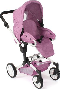 CHIC2000 Kombi-Puppenwagen Jara, Jeans pink, zusammenklappbar