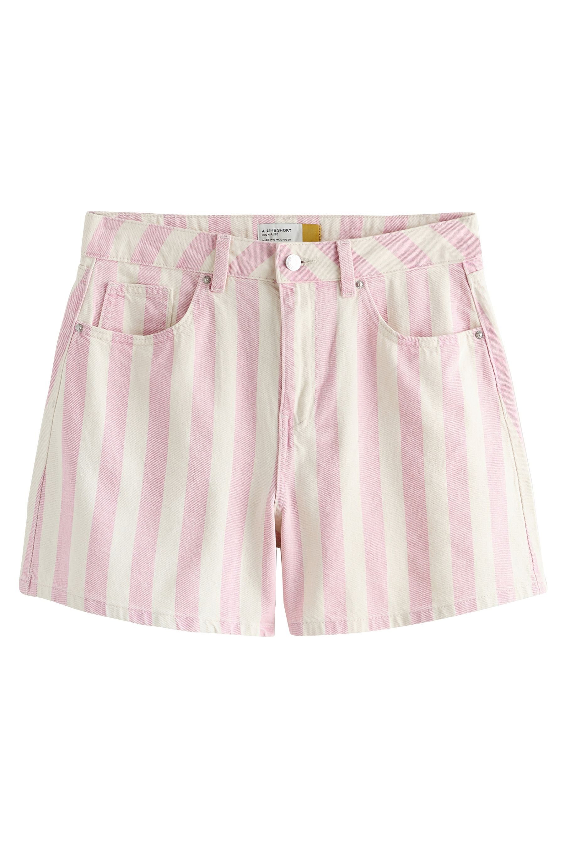 Next Jeansshorts Jeansshorts mit hohem Bund in A-Linien-Form (1-tlg)