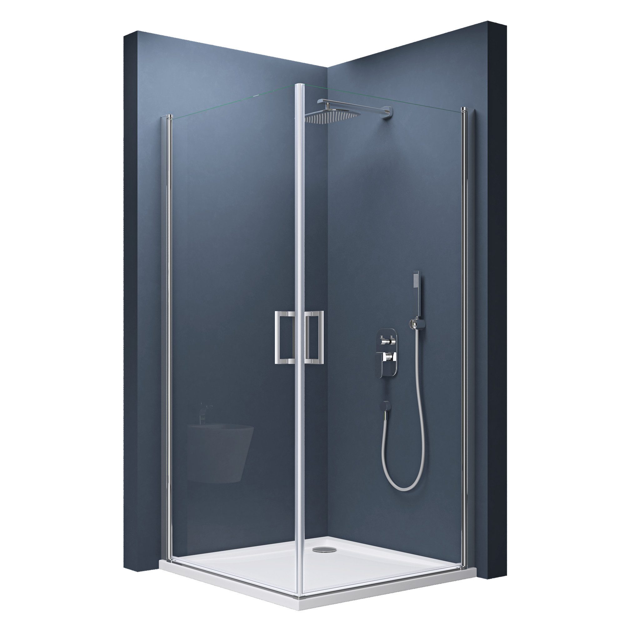 doporro Eckdusche Duschkabine 20mm Verstellbereich mit ESG-Glas Nano-Beschi günstig online kaufen