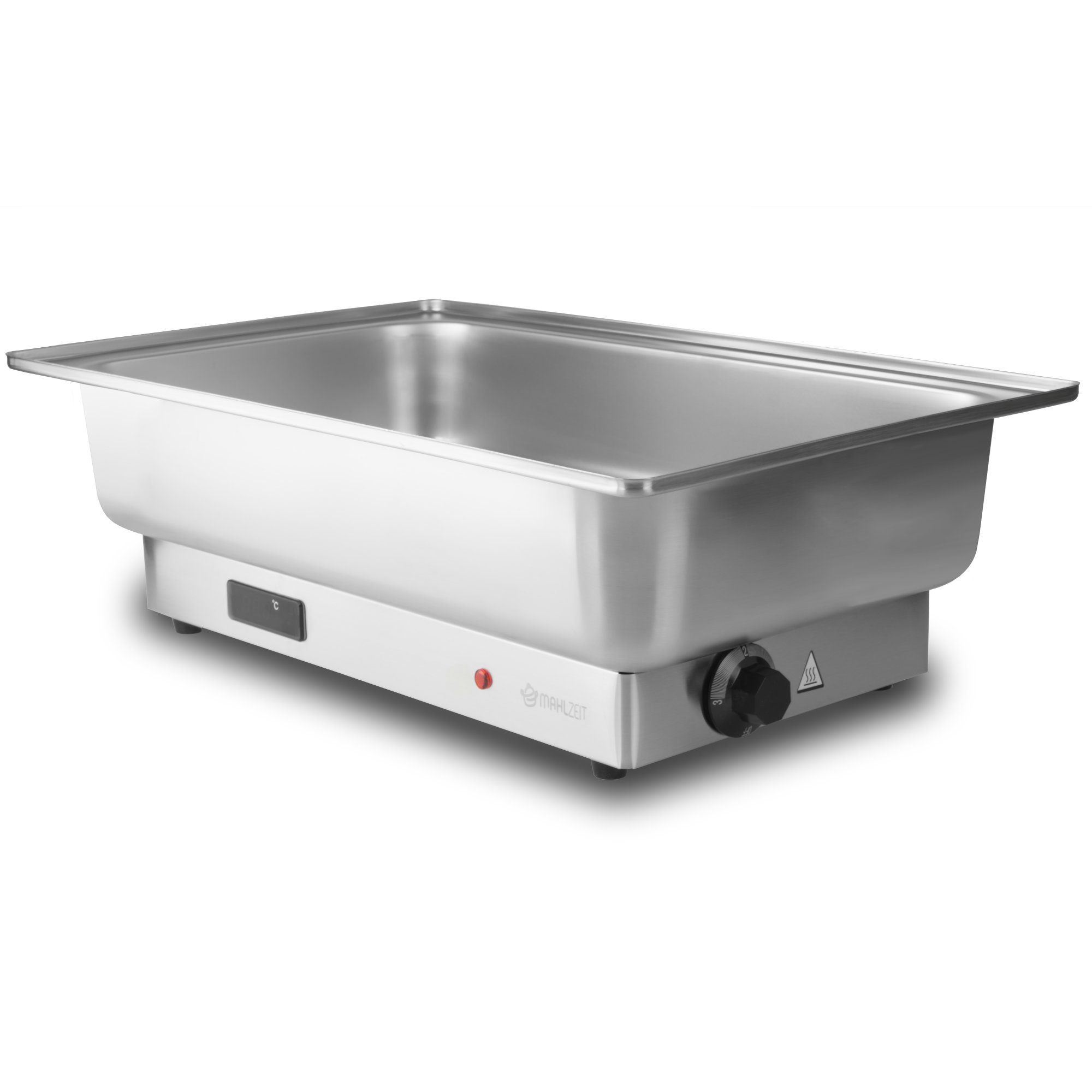 Mahlzeit Speisenwärmer Elektrischer Edelstahl Chafing Dish für GN 1/1, 9 Liter, bis 80°C mit – Bild 3 von 5