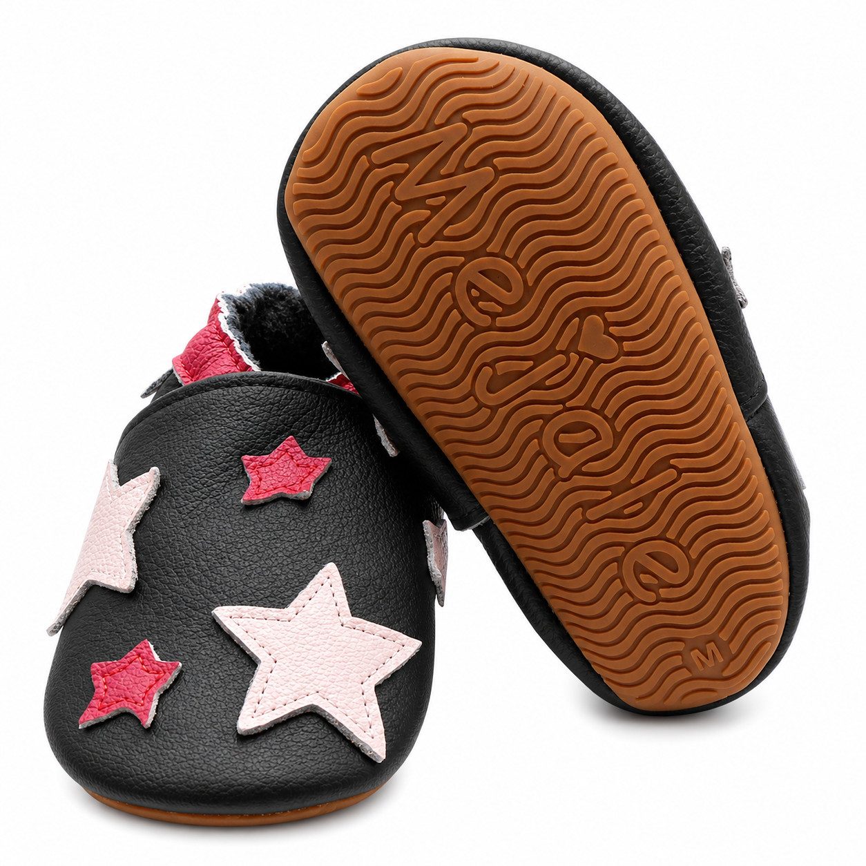 Mejale Mejale 100 % Leder Babyschuhe – Weiche Krabbelschuhe & Lauflernschuhe Hausschuh Rutschfestes