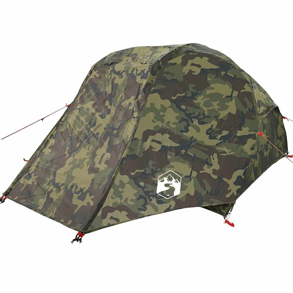 vidaXL Angelzelt Angelzelt 3 Personen Tarnmuster Wasserdicht, Personen: 3 (1 tlg)