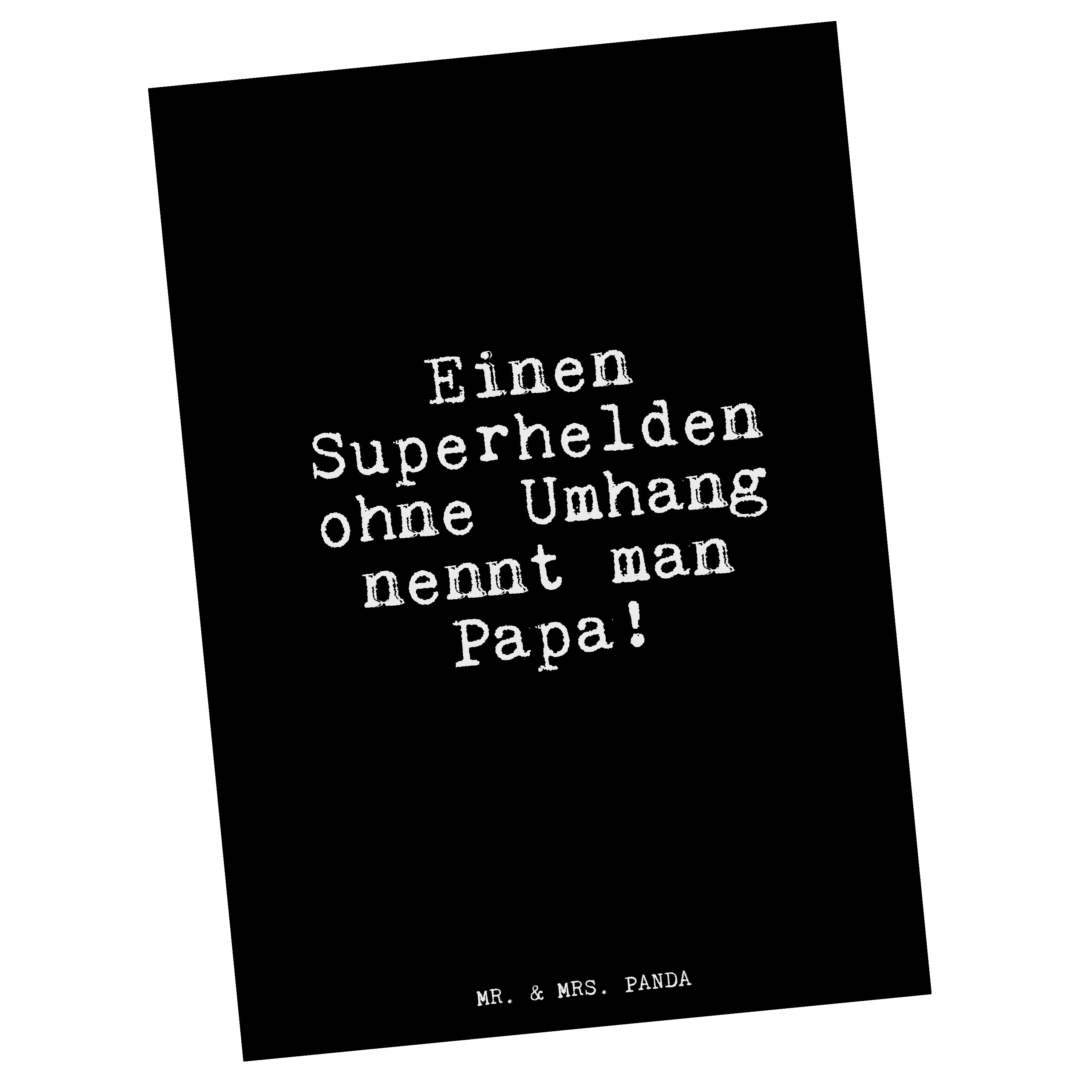 ohne Umhang... Postkarte - Superhelden Einen Geschenk, Schwarz Geburt Panda & Mrs. Mr. Männer, -
