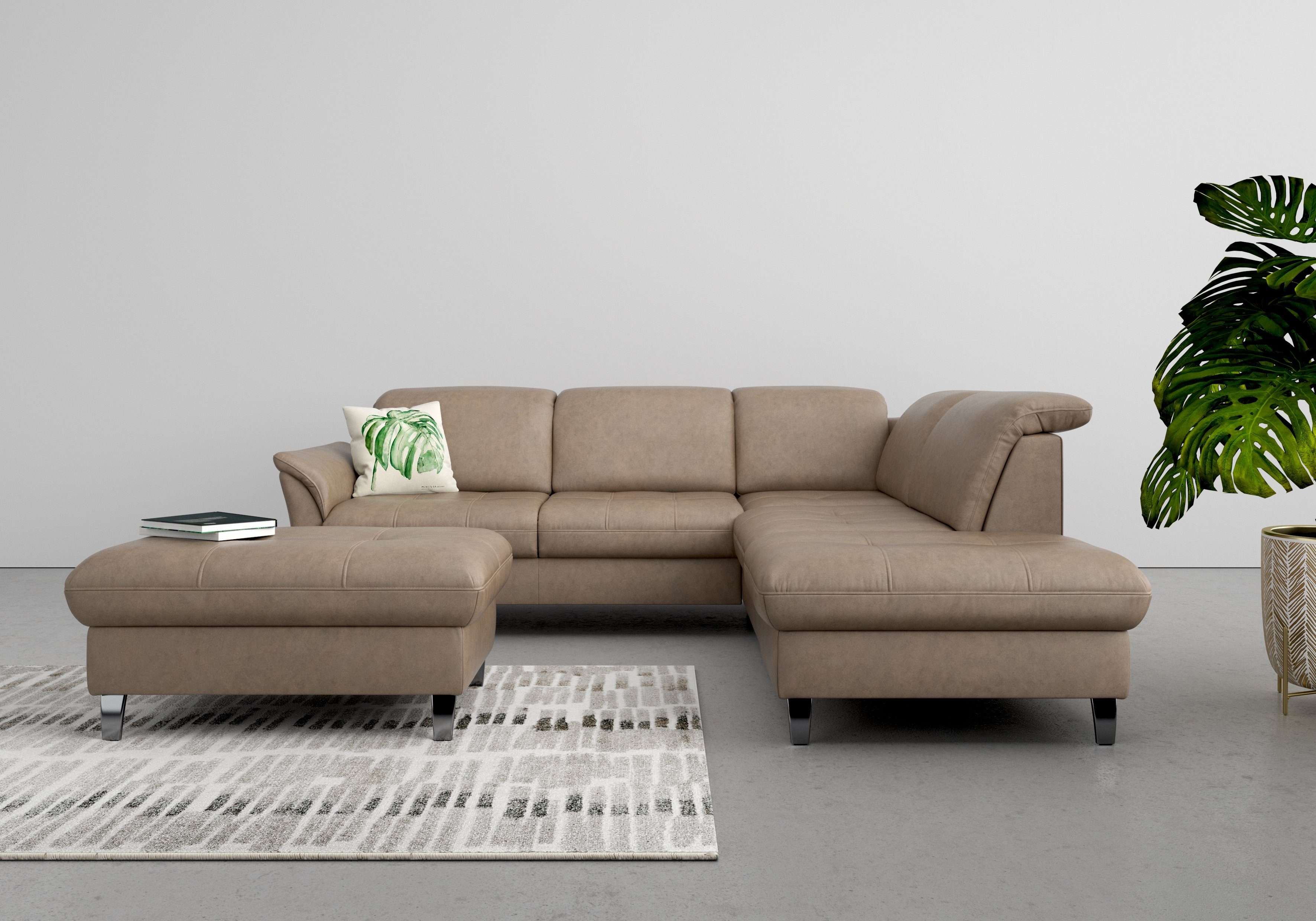 sit&more Ecksofa "Maggiore L-Form" wahlweise mit Kopfteilverstellung, Bettf günstig online kaufen