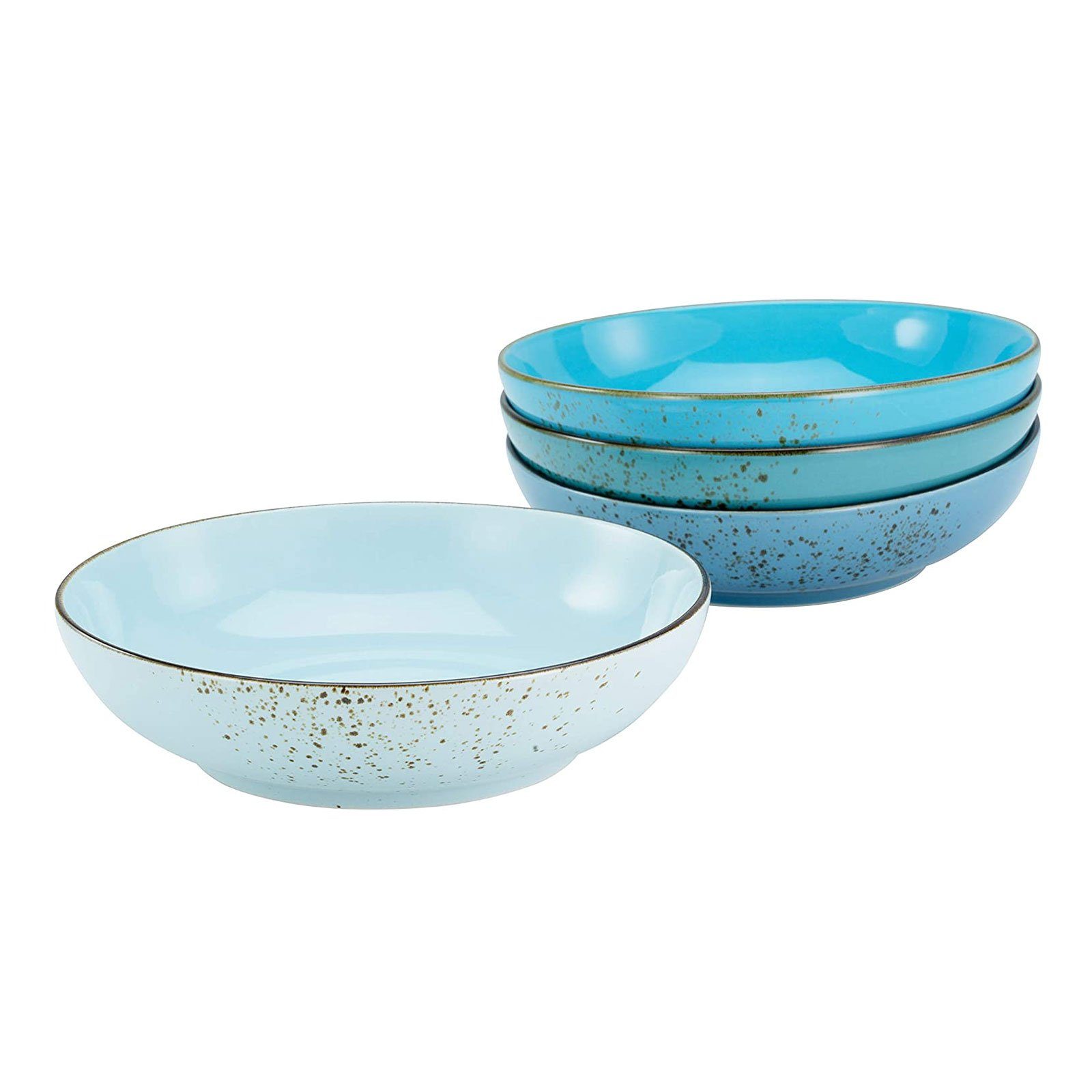 CreaTable Schale NATURE COLLECTION, Steinzeug, (Set, 4-tlg), Servierschale, Naturfarben, Ø 22,5 cm