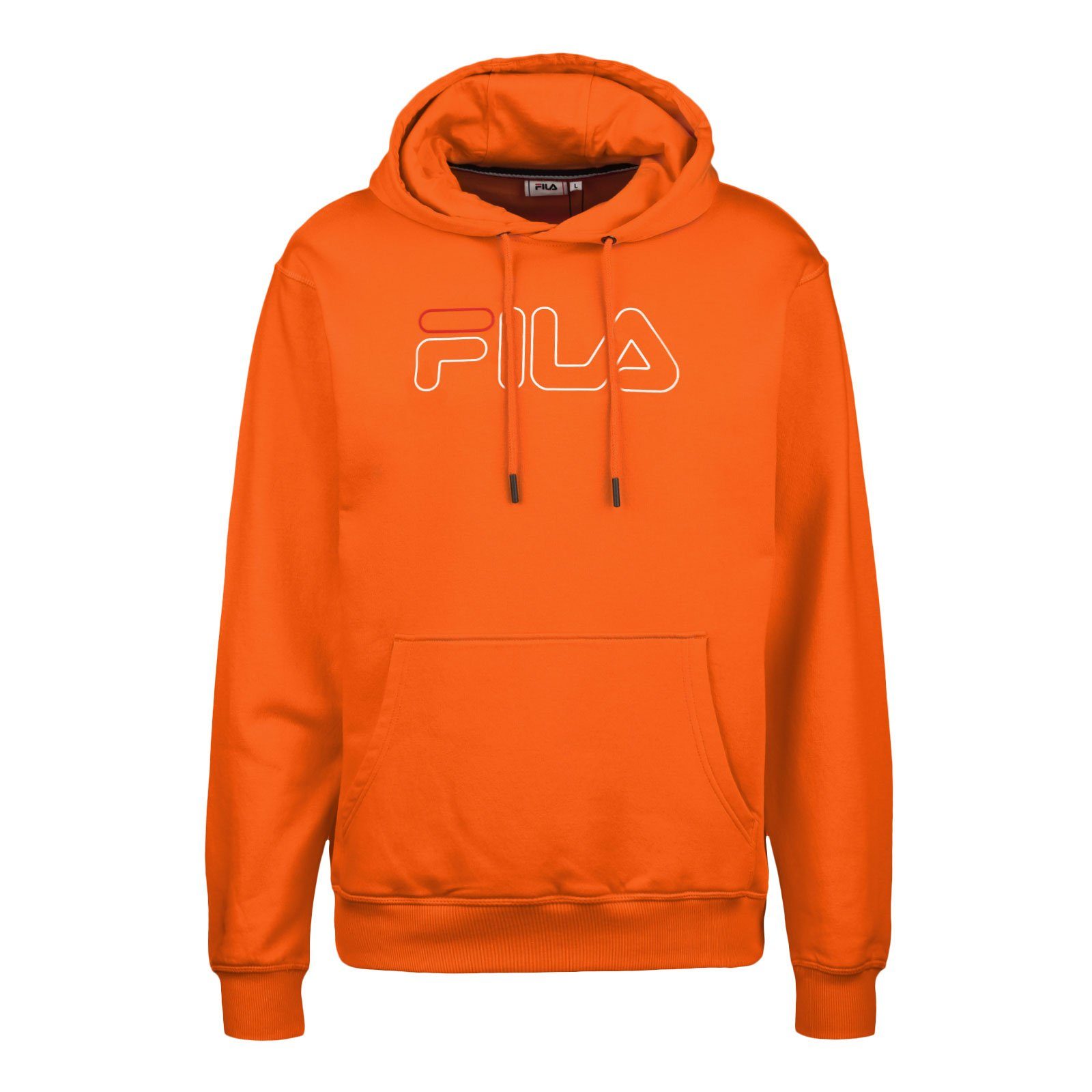 Fila Hoodie Larkin mit großem Outline-Logo auf der Vorderseite S62 mandarin orange