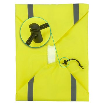 EAZY CASE Rucksack-Regenschutz Reflektor-Überzug Schutzhülle Einhorn, Straßenverkehr Regenschutzhülle Reflektorstreifen Regenhülle Neon Gelb