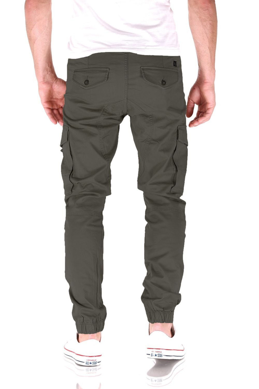 Jack & Jones Cargojeans Jack & Jones Paul Flake Tapered Slim Cargo Herren Jeans Hose – Bild 3 von 3
