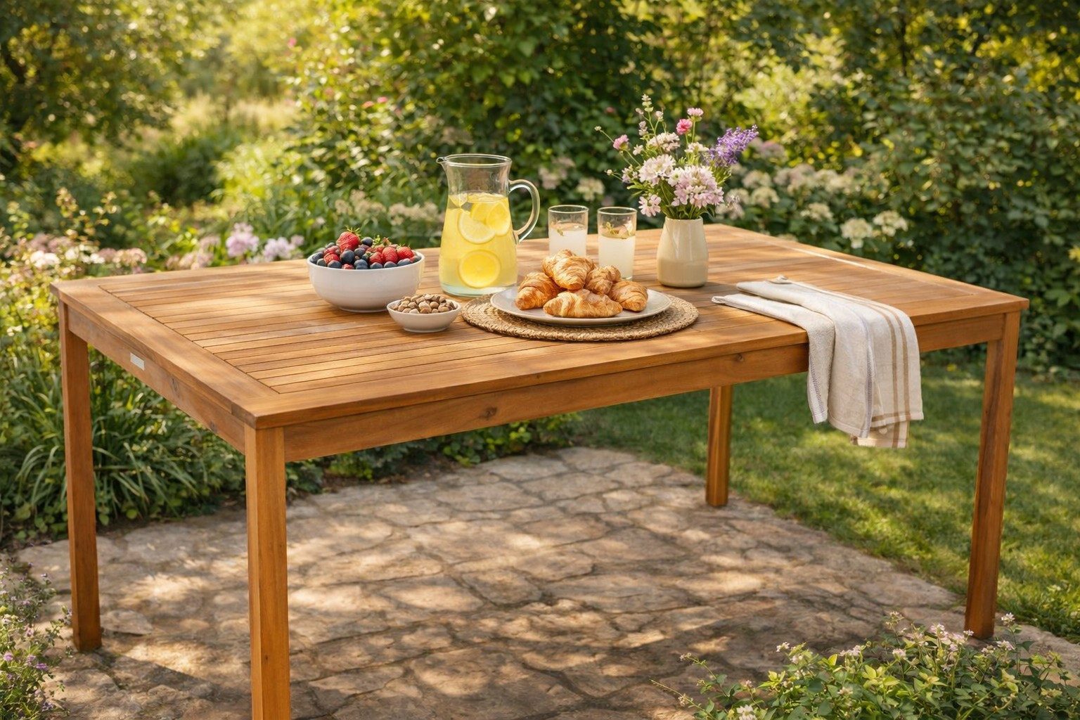 DEGAMO Gartentisch MARACANA, 160x90cm, rechteckig, Akazie
