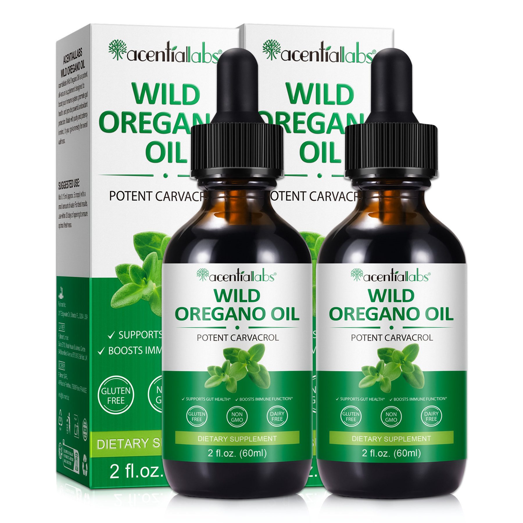 ALIVER Wildes Oregano Öl Liquid Tropfen mit Carvacrol Vegan Natur 100% Rein TROPFEN, Nahrungsergänzungsmittel, Acentiallabs, Öl, Oregano
