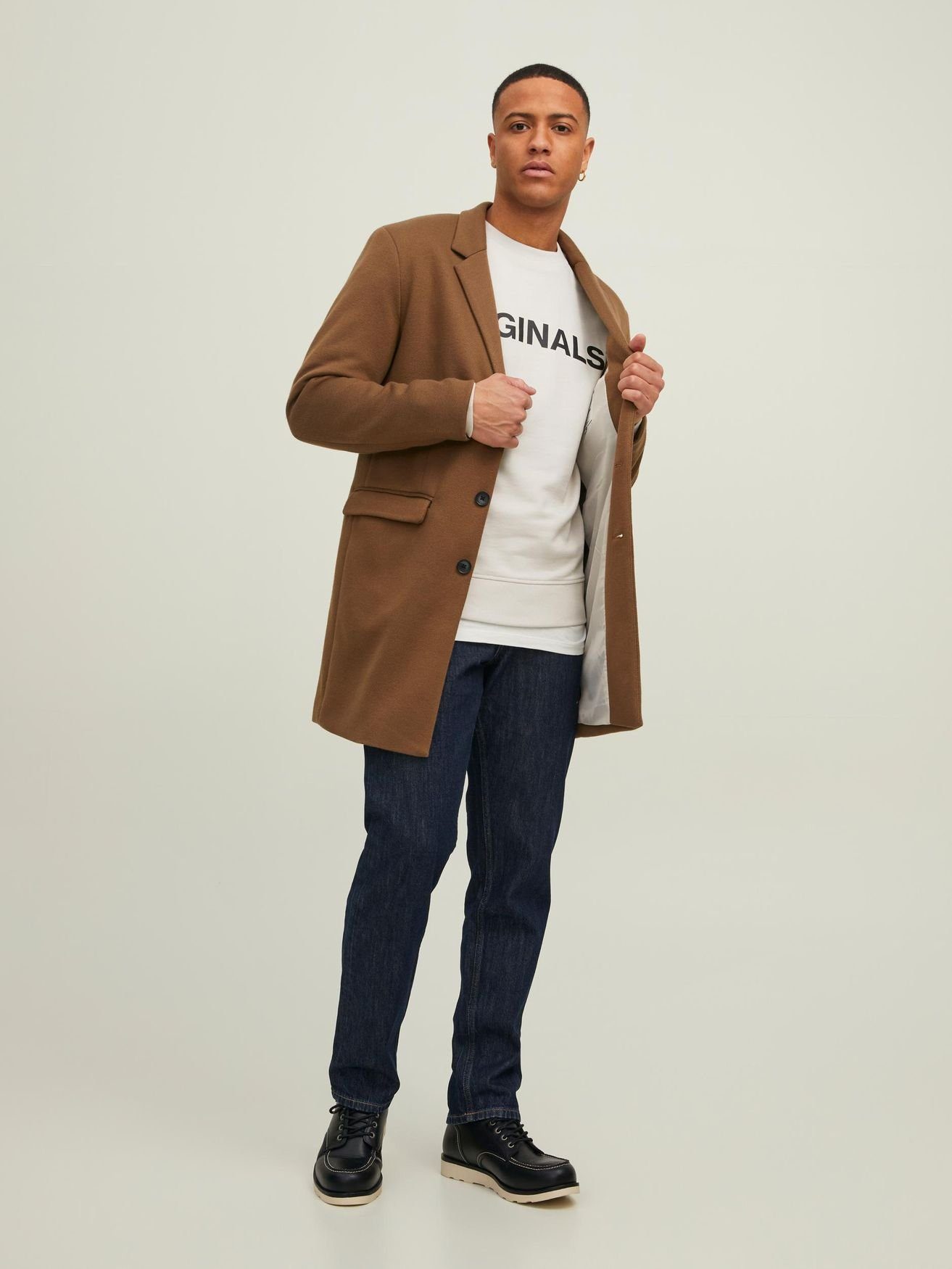 Sand Jack Rundhals Sweater & Shirt Pullover Sweatshirt Langarm Basic 4672 in Jones JORCLEAN