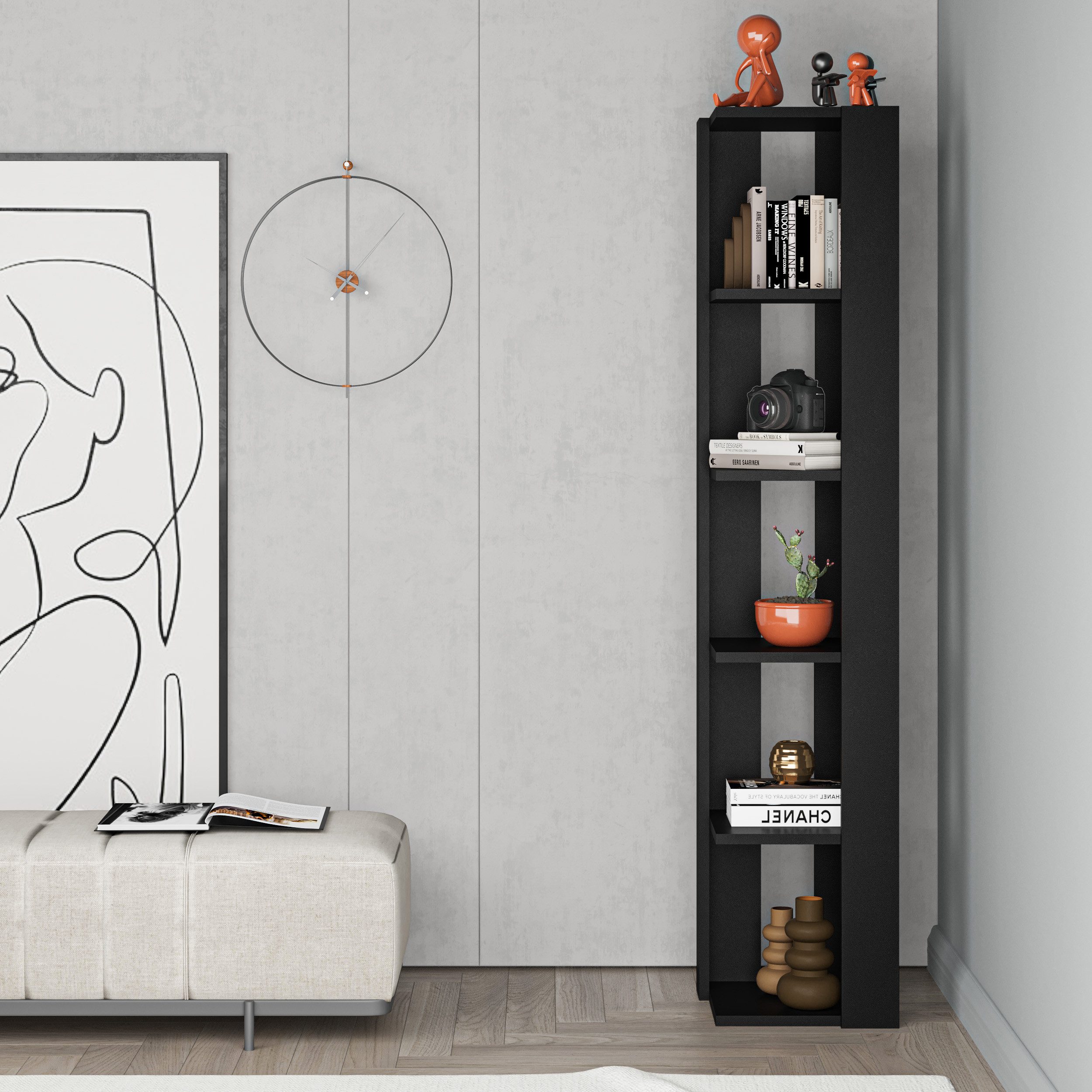 Decortie Eckregal Nati, Eck-Bücherregal, 34 x 34 x 161 cm günstig online kaufen