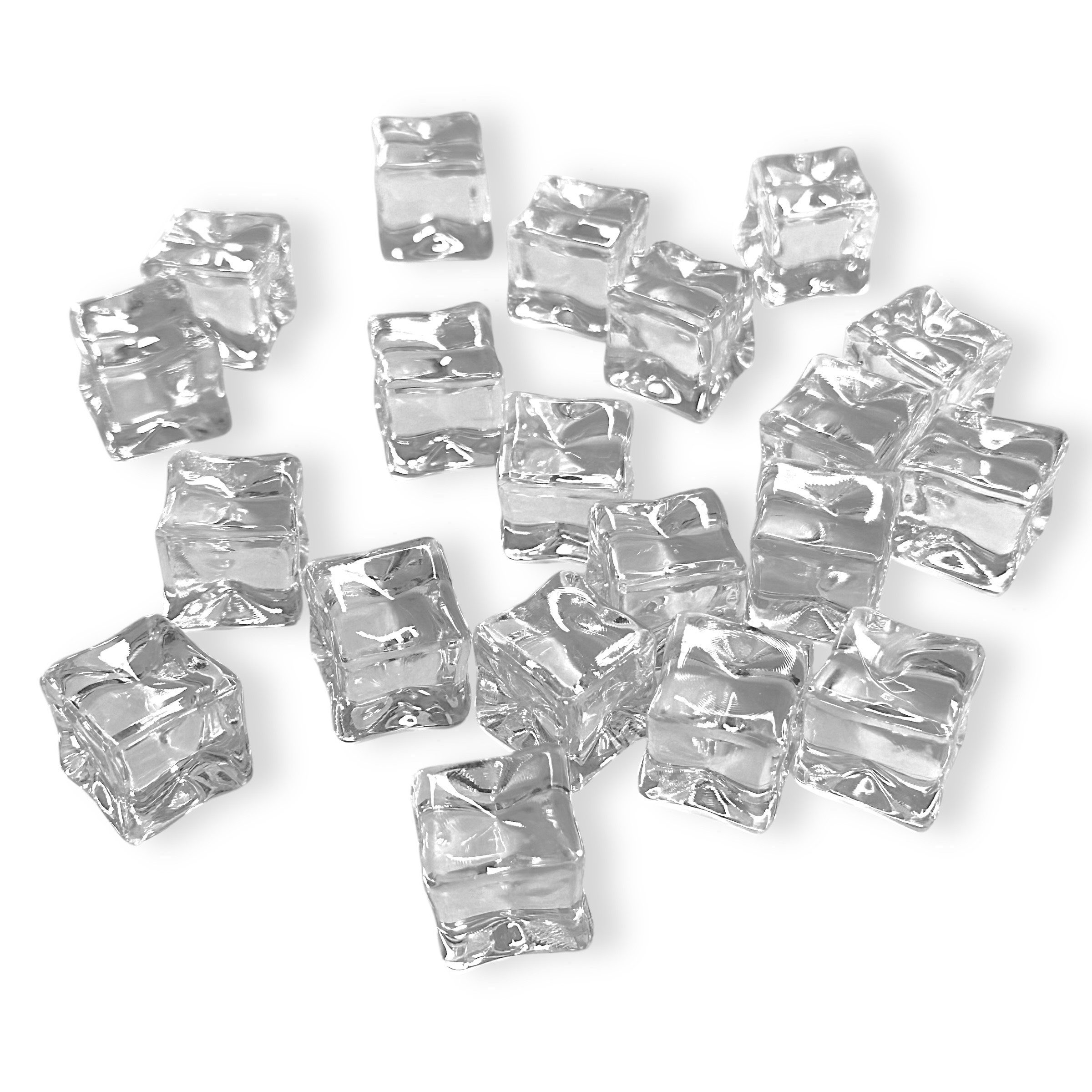naninoa GmbH Streudeko Deko-Eiswürfel aus Kunststoff 18mm 1 Liter / ca. 100 Stück, Tischdeko