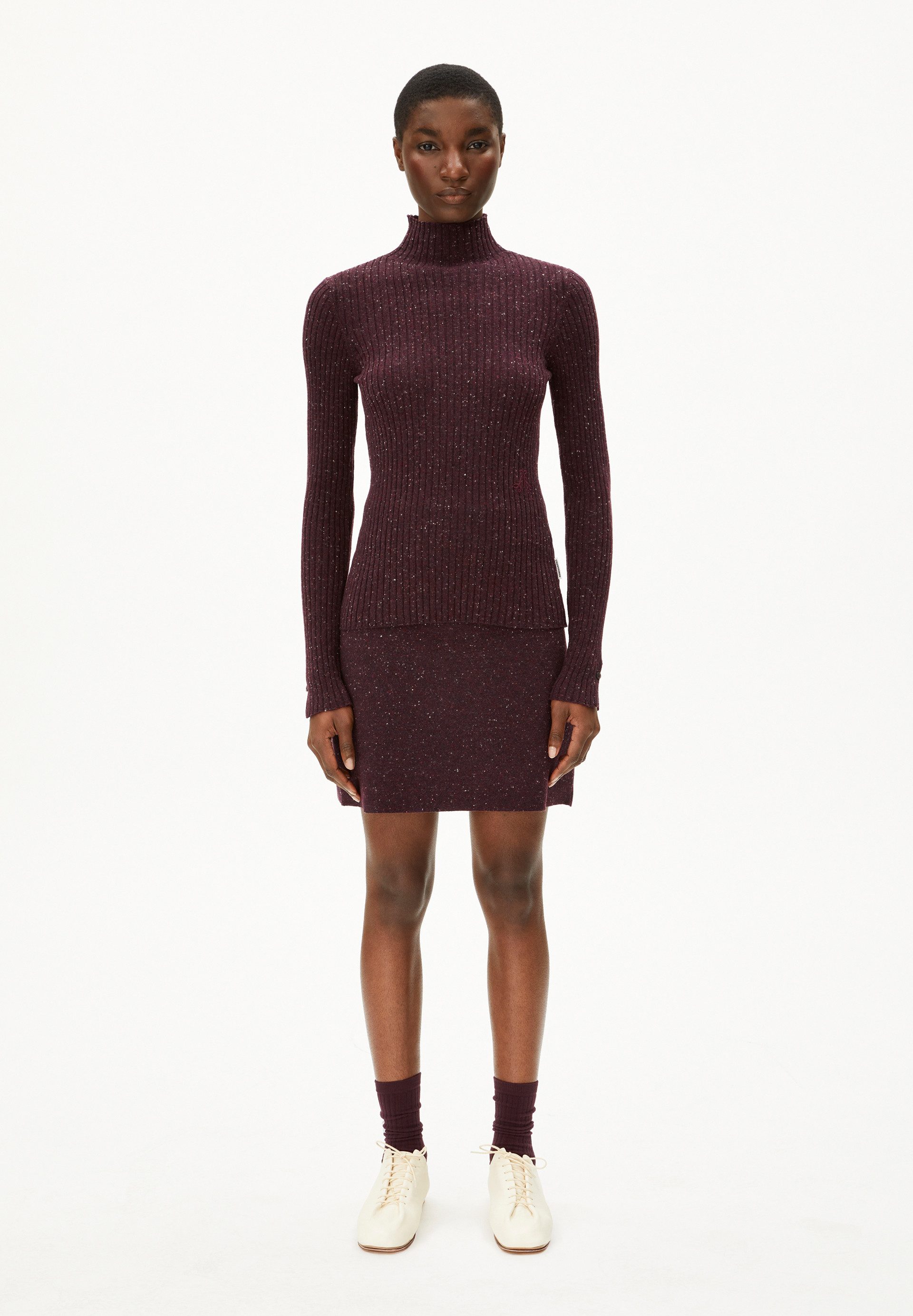 Armedangels Strickrock DARLAA TWEED Strickrock aus Bio-Woll Mix Regular Fit günstig online kaufen