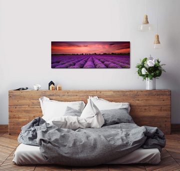 möbel-direkt.de Leinwandbild Bilder XXL Lavendelfeld Wandbild auf Leinwand