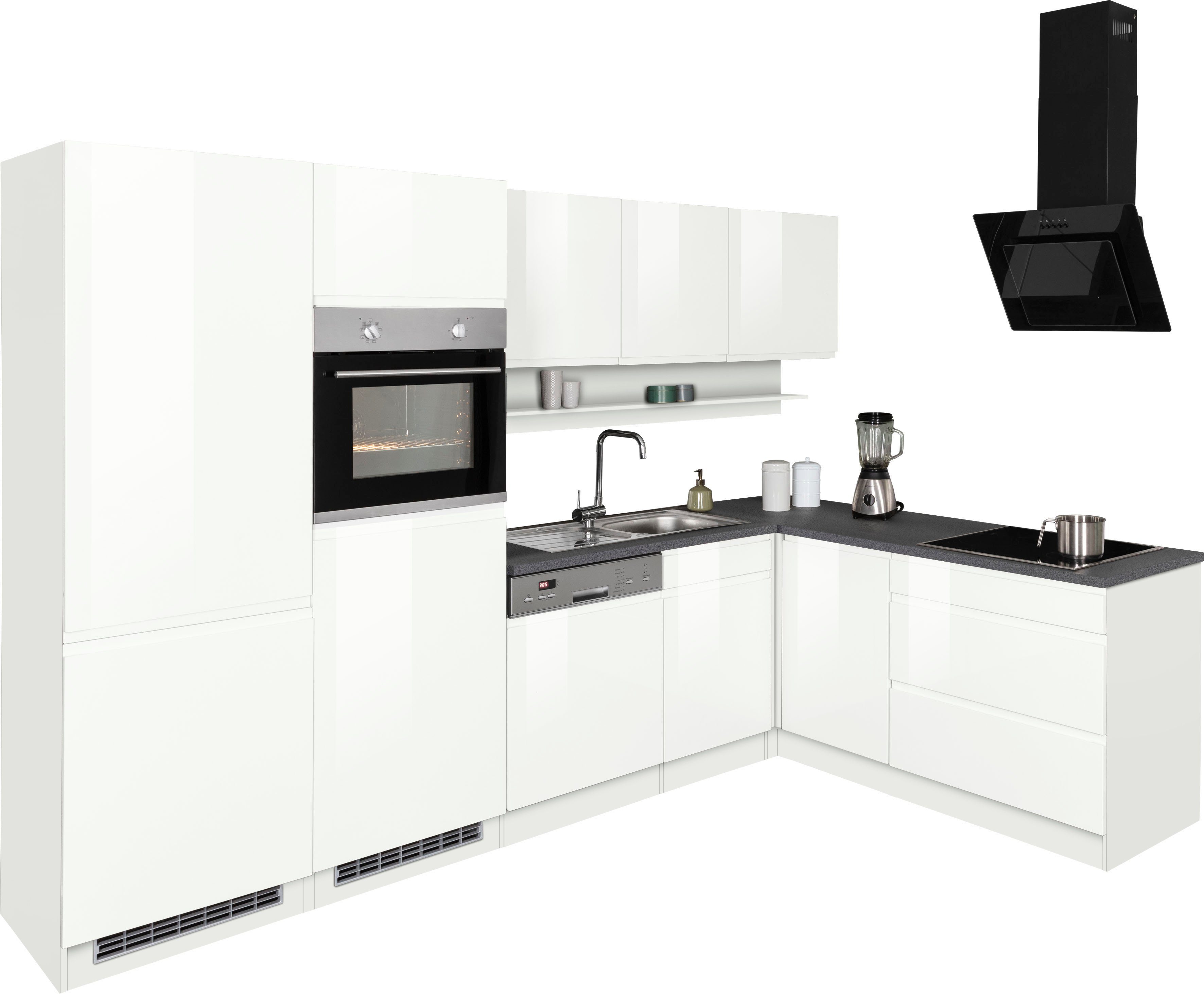 HELD MÖBEL Winkelküche Virginia, Stellbreite 290/190 cm cm, wahlweise mit Induktion