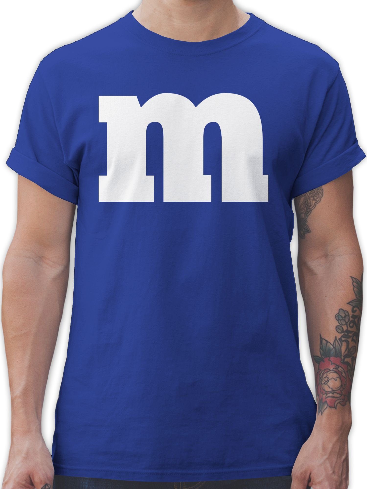 Shirtracer T-Shirt M Aufdruck Karneval & Fasching 01 Royalblau