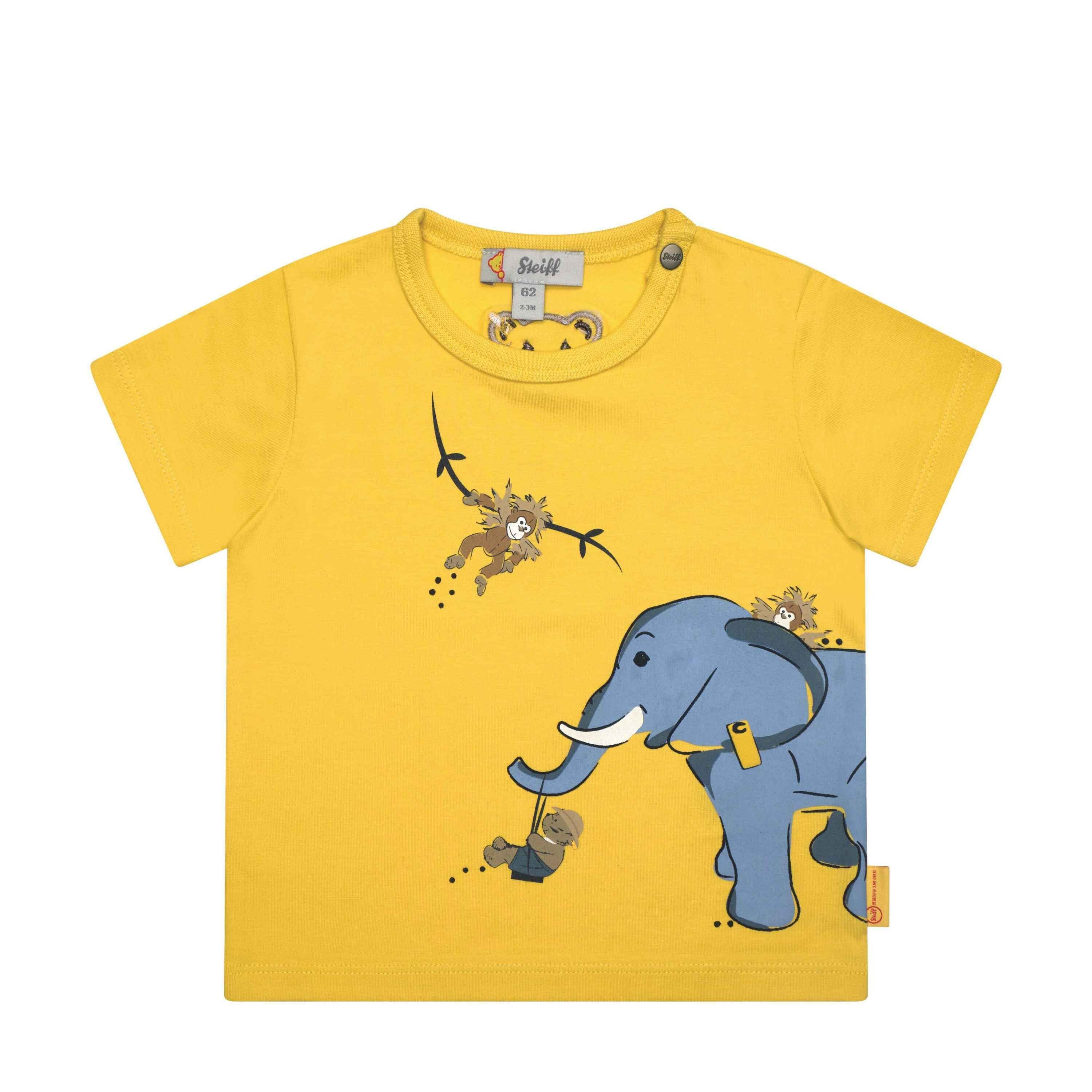 Steiff T-Shirt T-Shirt kurzarm Elephant Ride Graffic mit MIMOSA