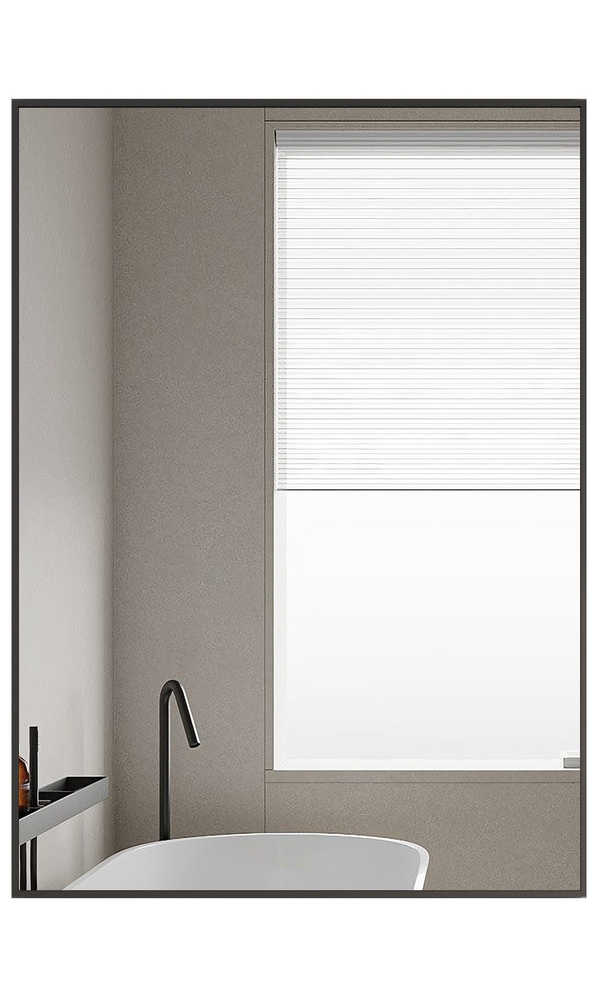 Spiegel Flur Wand Schwarz 50x70 70x50 Flurspiegel mit Aluminium Rahmen
