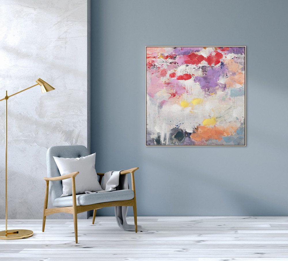 ArtUniverse Gemälde Harmonie in Pastell 102 x 102 cm, Abstrakt
