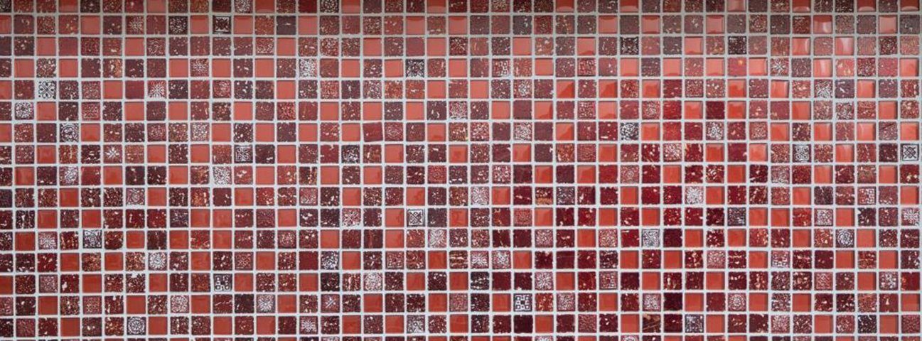 rot Mosaikfliesen glänzend Glasmosaik Matten 10 Resin Mosani / Mosaikfliesen