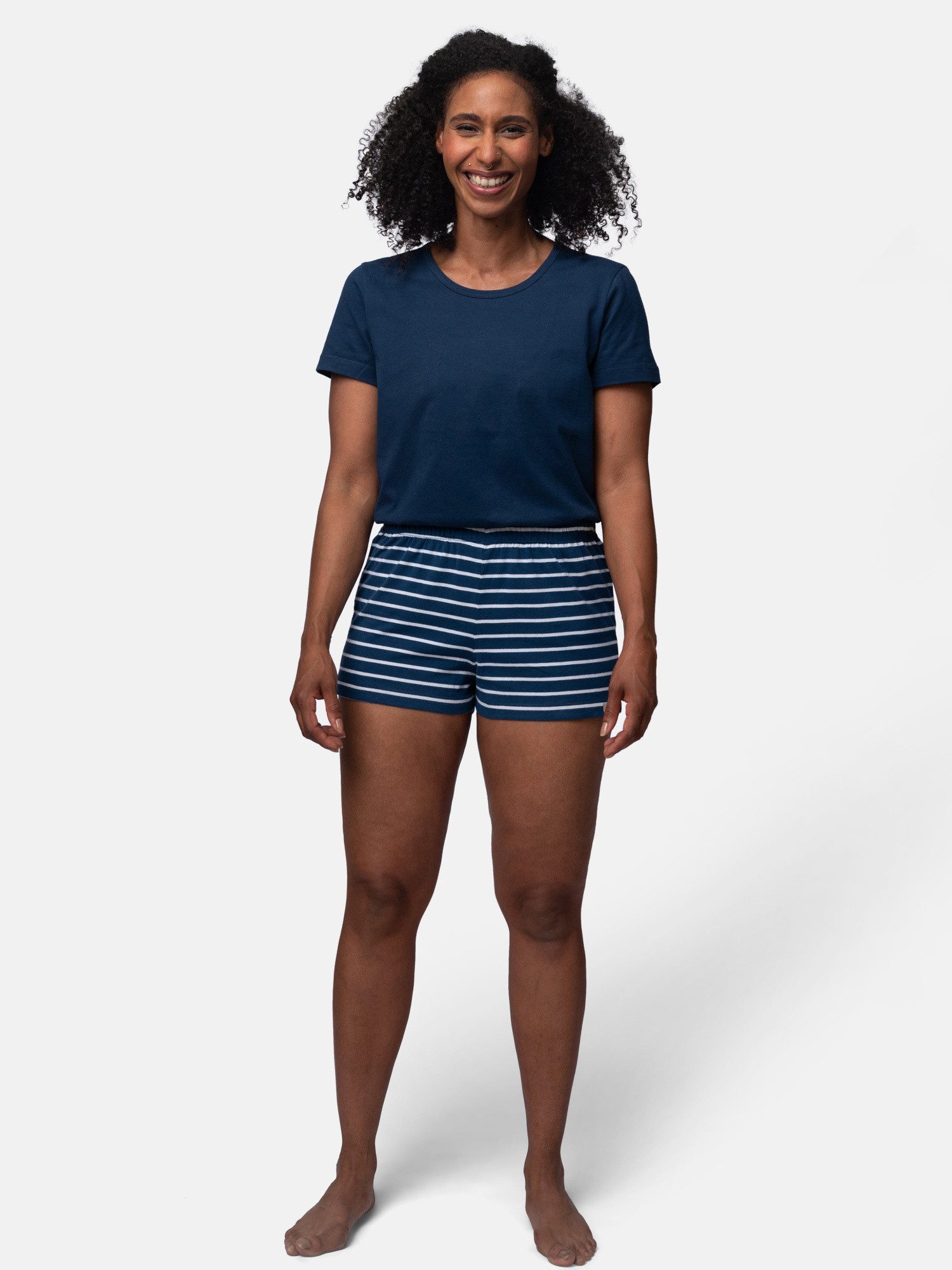 greenjama Pyjamashorts mit Streifen, Biobaumwolle günstig online kaufen