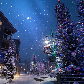 Salcar LED-Lichterkette LED Lichterkette Weihnachtsbaum mit Ring weihnachtsbaumbeleuchtung, Wasserdicht/ 9 Modi/ 10 Girlanden/ 3m für 120cm-350cm Tannenbaum