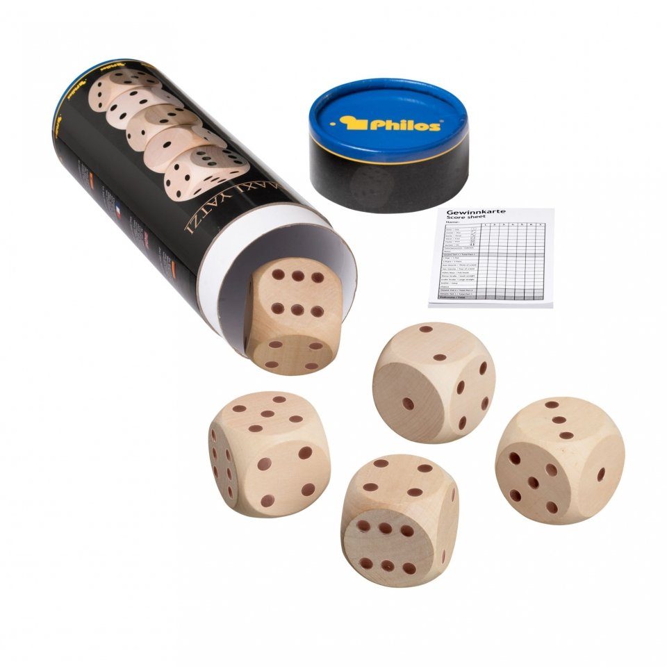 Philos Spiel, Maxi Yatzi - für Senioren - extra große Würfel - 60mm