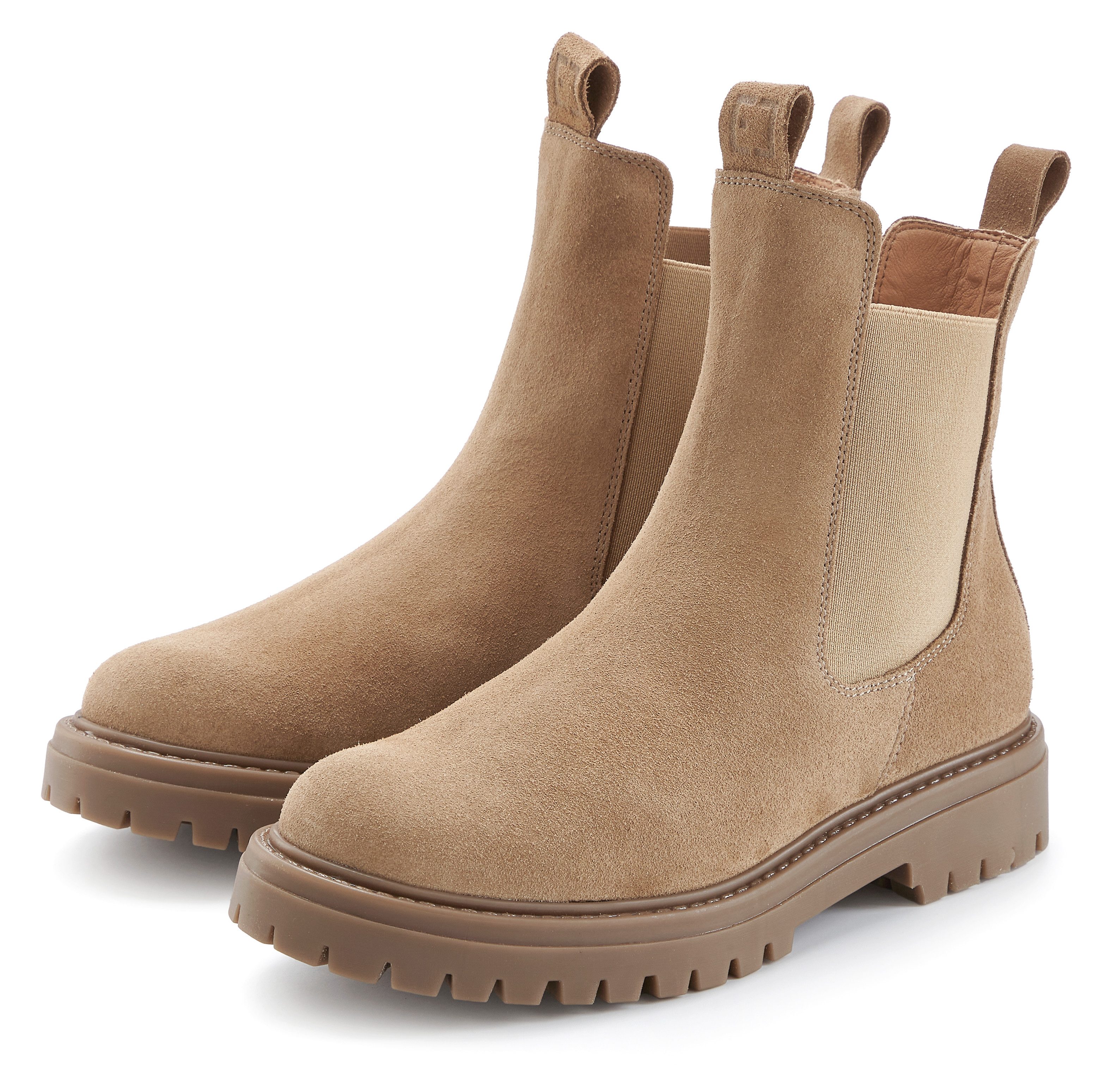 Elbsand Chelseaboots, Schlupfstiefel, Bikerboots Stiefelette aus weichem Le günstig online kaufen
