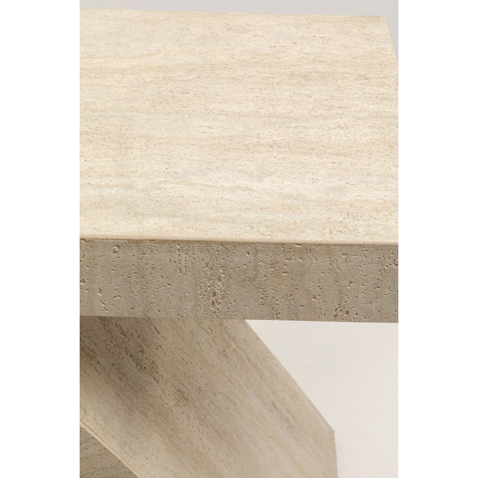 Kare Design Beistelltisch Travertino, Travertin-Steinoptik