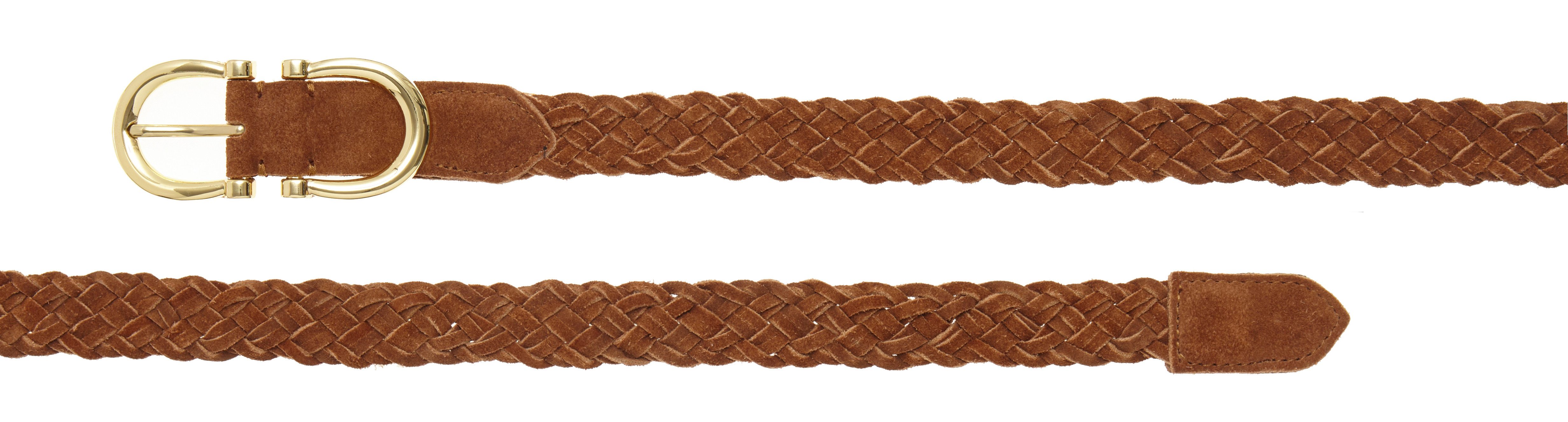 LASCANA Hüftgürtel Ledergürtel, Flechtgürtel, Gürtel für Jeans & Kleider, Hosengürtel aus modernem Veloursleder – Bild 4 von 5
