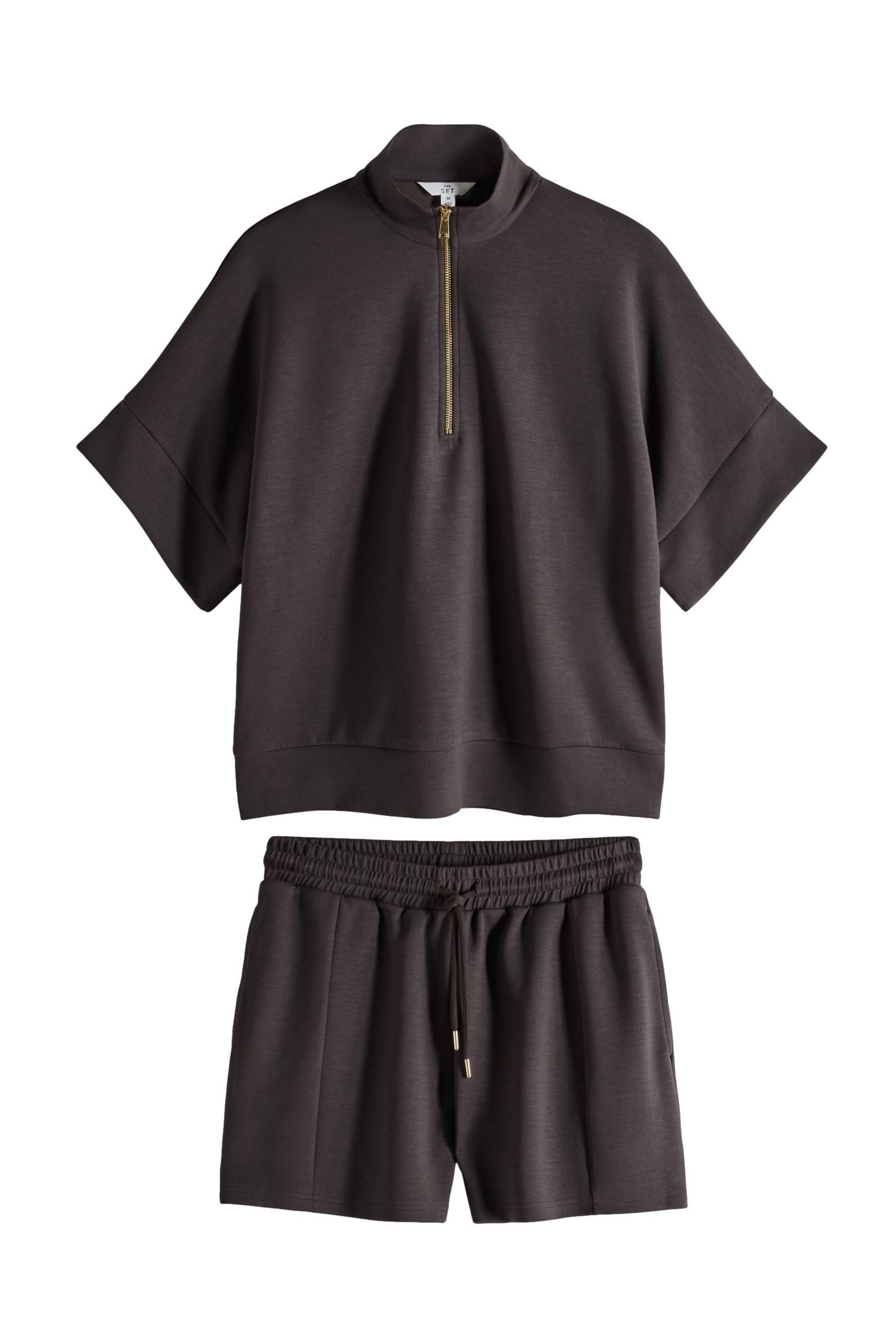 The Set Sweatanzug The Set Kurzarm-Sweatshirt & Shorts, 2er-Set (2-tlg) günstig online kaufen