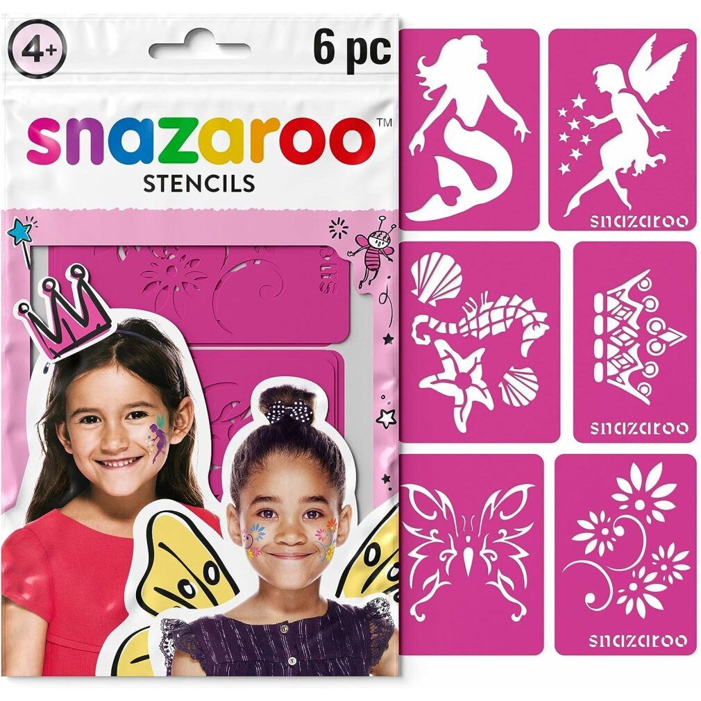 Theaterschminke SNAZAROO Gesichtsmalschablonen Rosa