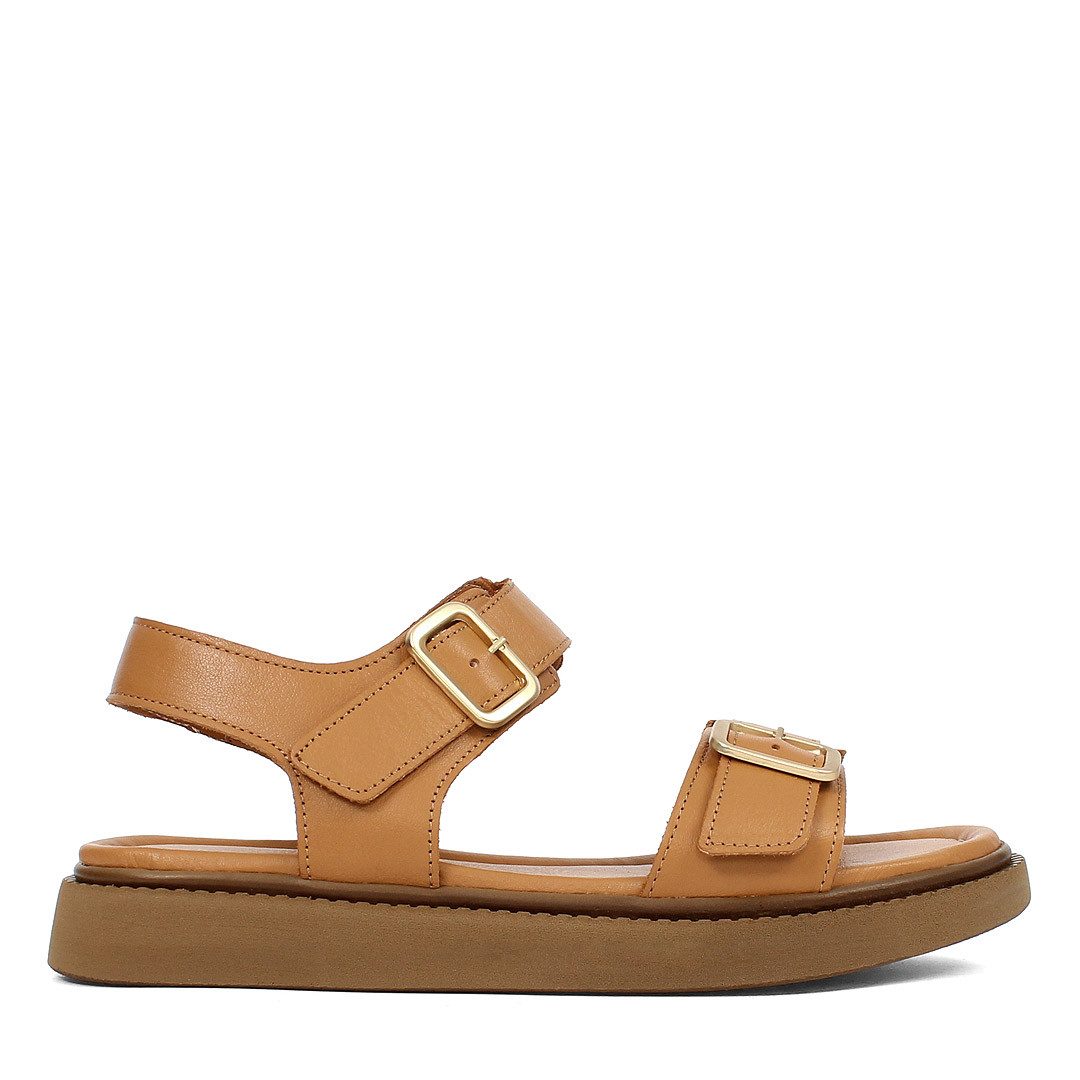 Celal Gültekin Leder Sandalen Damen Sommer mit Doppelriemen und Plateausohle Sandale Sandalen Damen Sommerschuh mit Doppelriemen, Plateau, Leder, Hellbraun. Reduzierter Preis € 58,95. Unverbindliche Preisempfehlung € 99,95